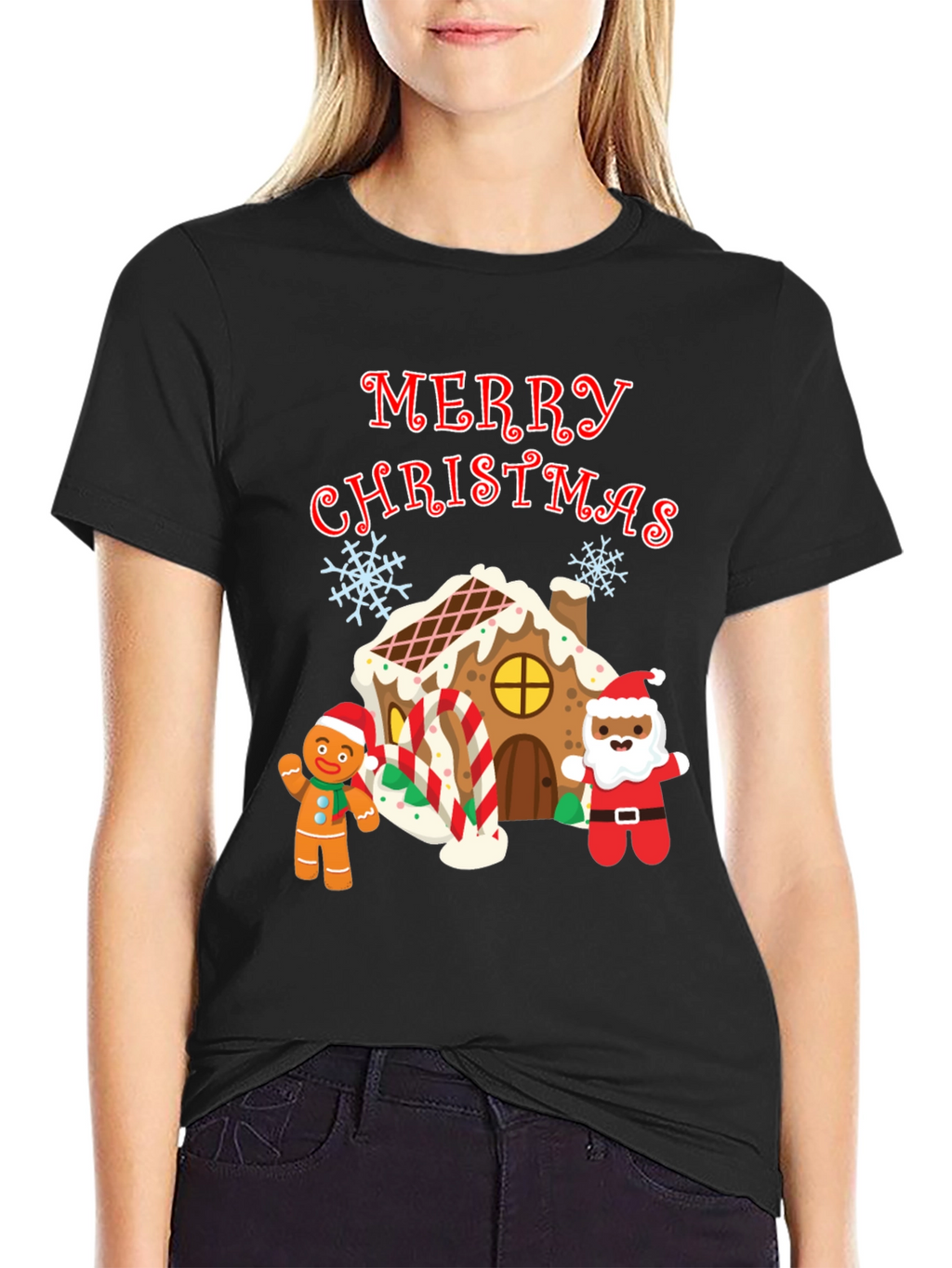 Festive Merry Christmas Graphic T-Shirt