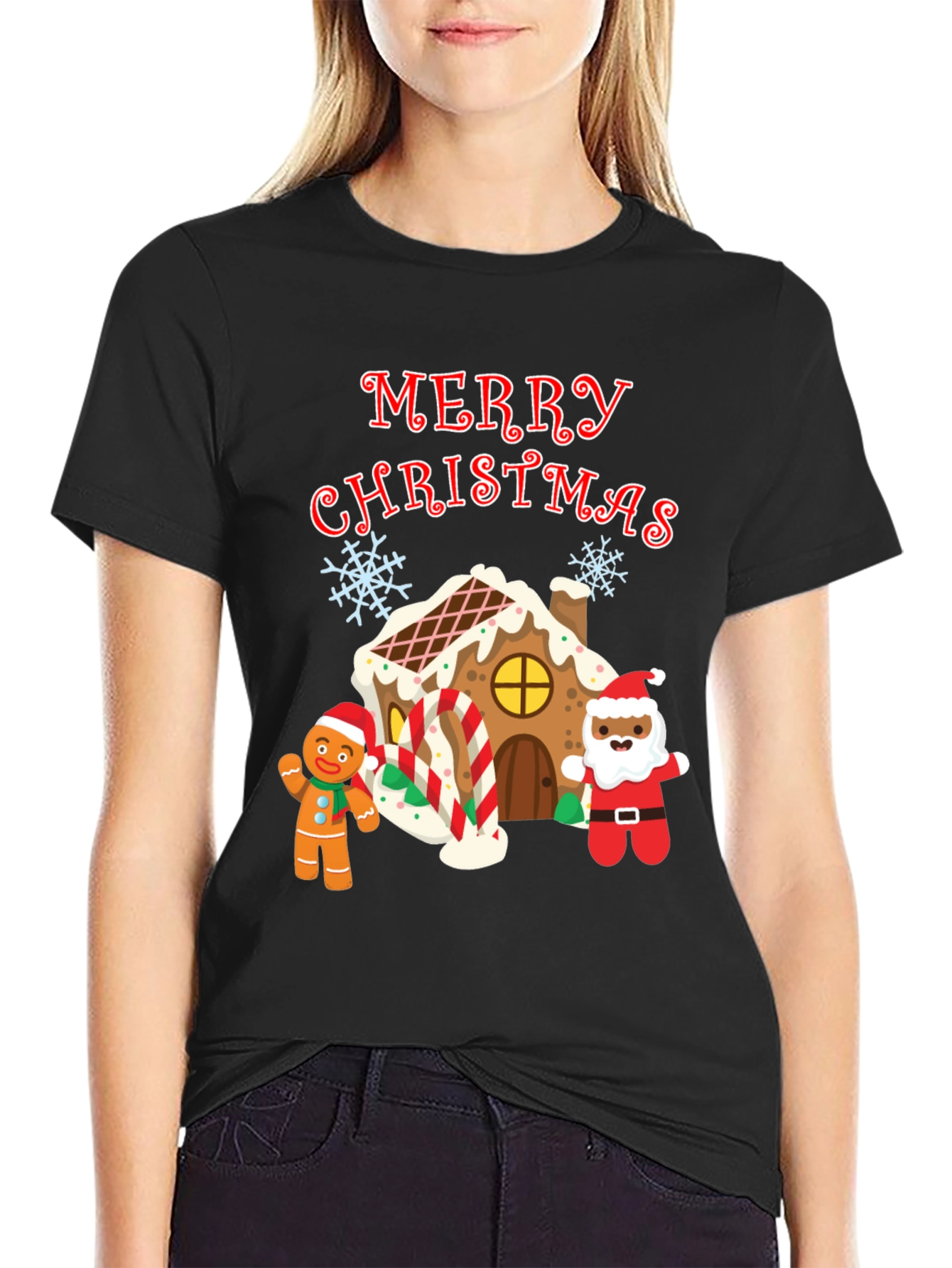 Festive Merry Christmas Graphic T-Shirt