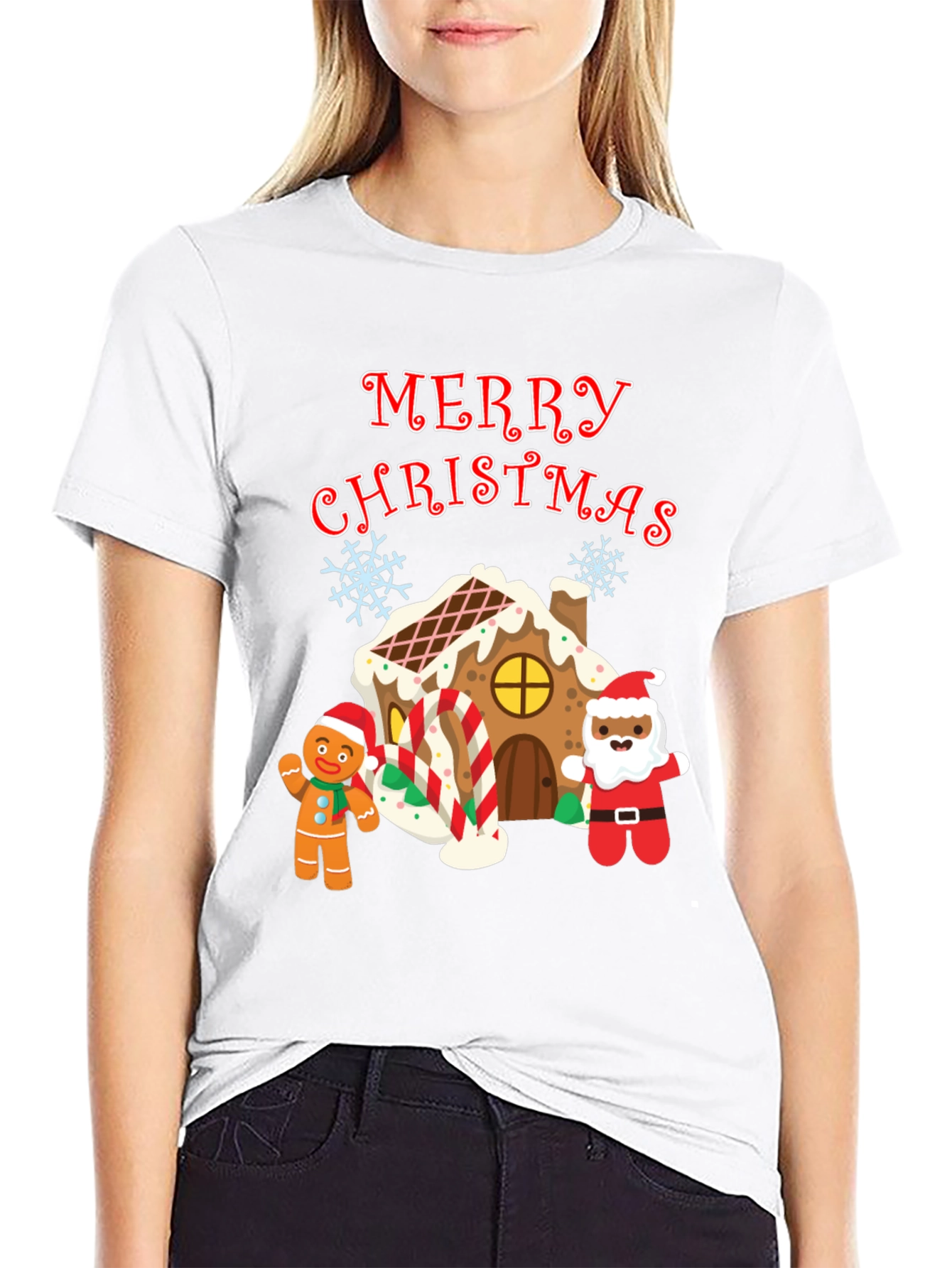 Festive Merry Christmas Graphic T-Shirt