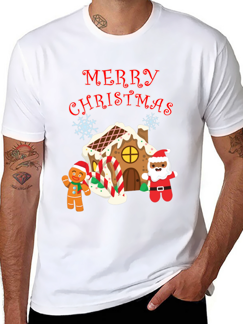 Festive Merry Christmas Graphic T-Shirt