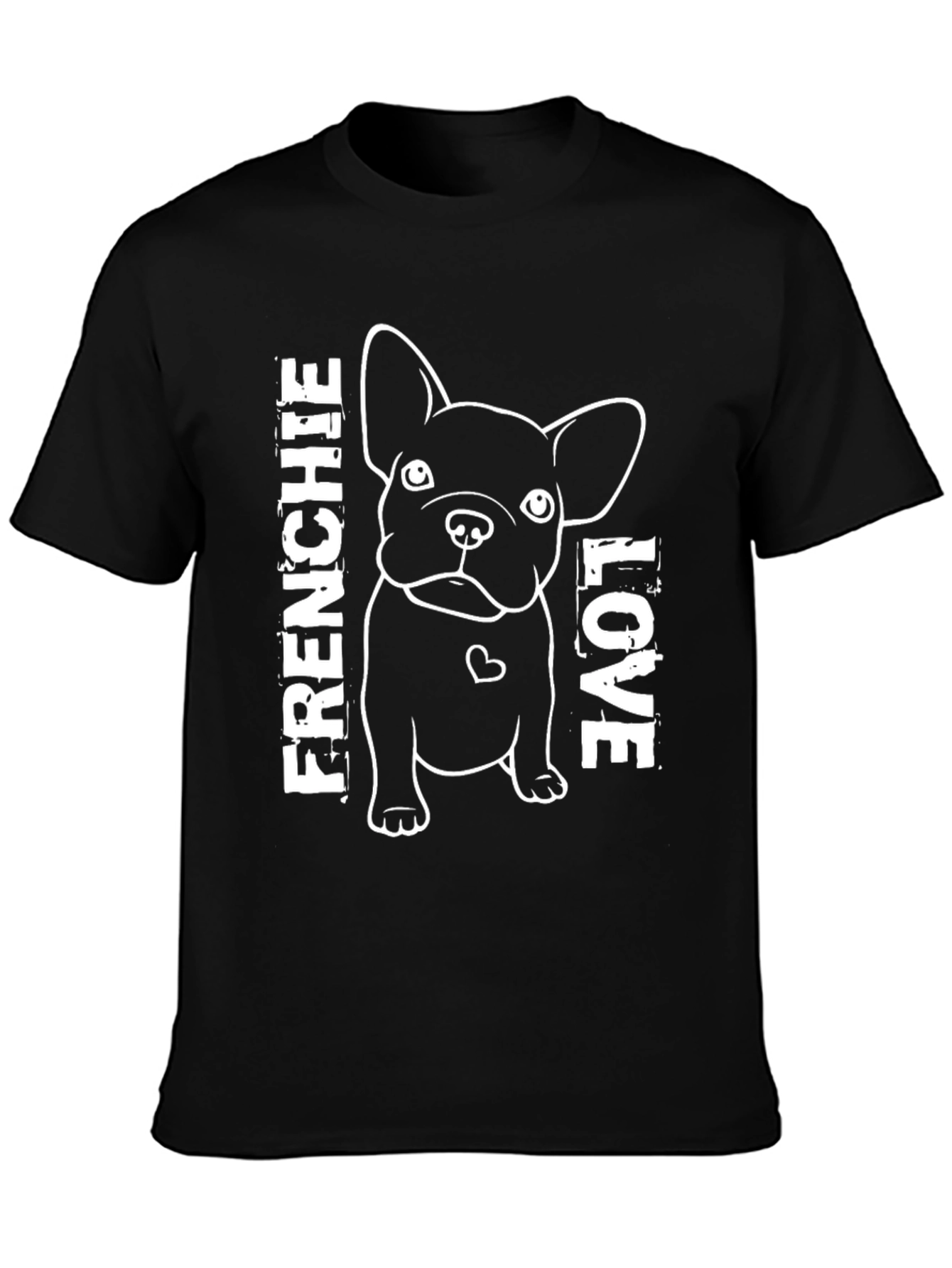 Frenchie Love Graphic Tee - Black