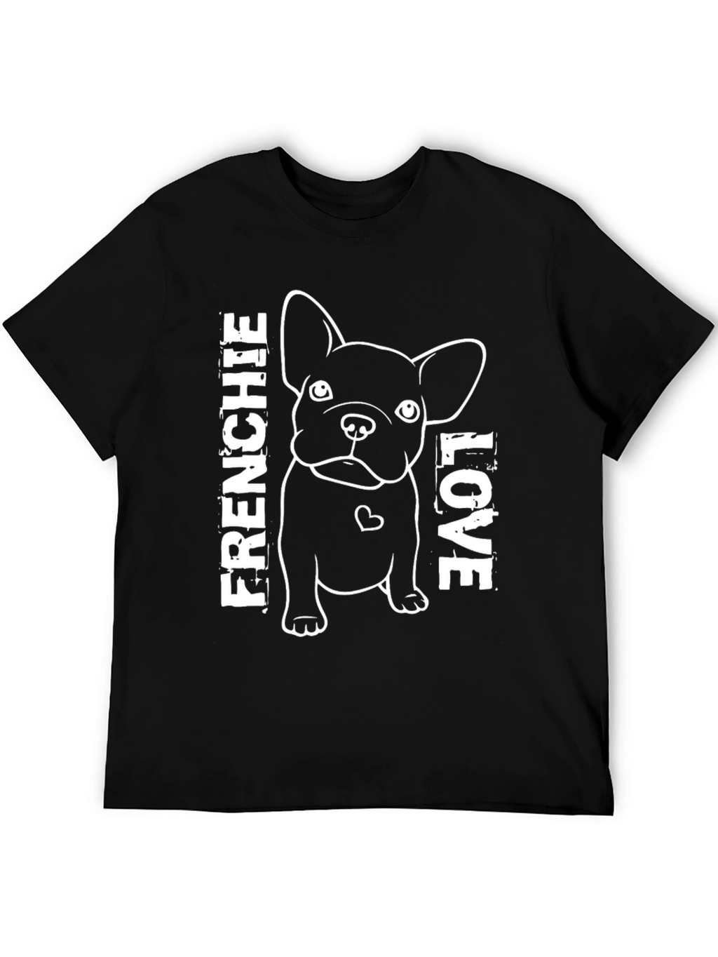 Frenchie Love Graphic Tee - Black