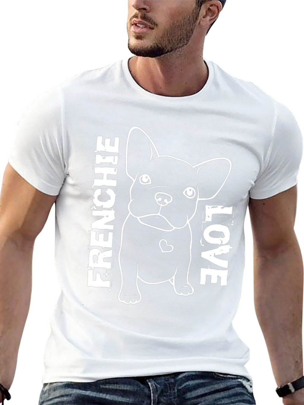 Frenchie Love Graphic Tee - Black