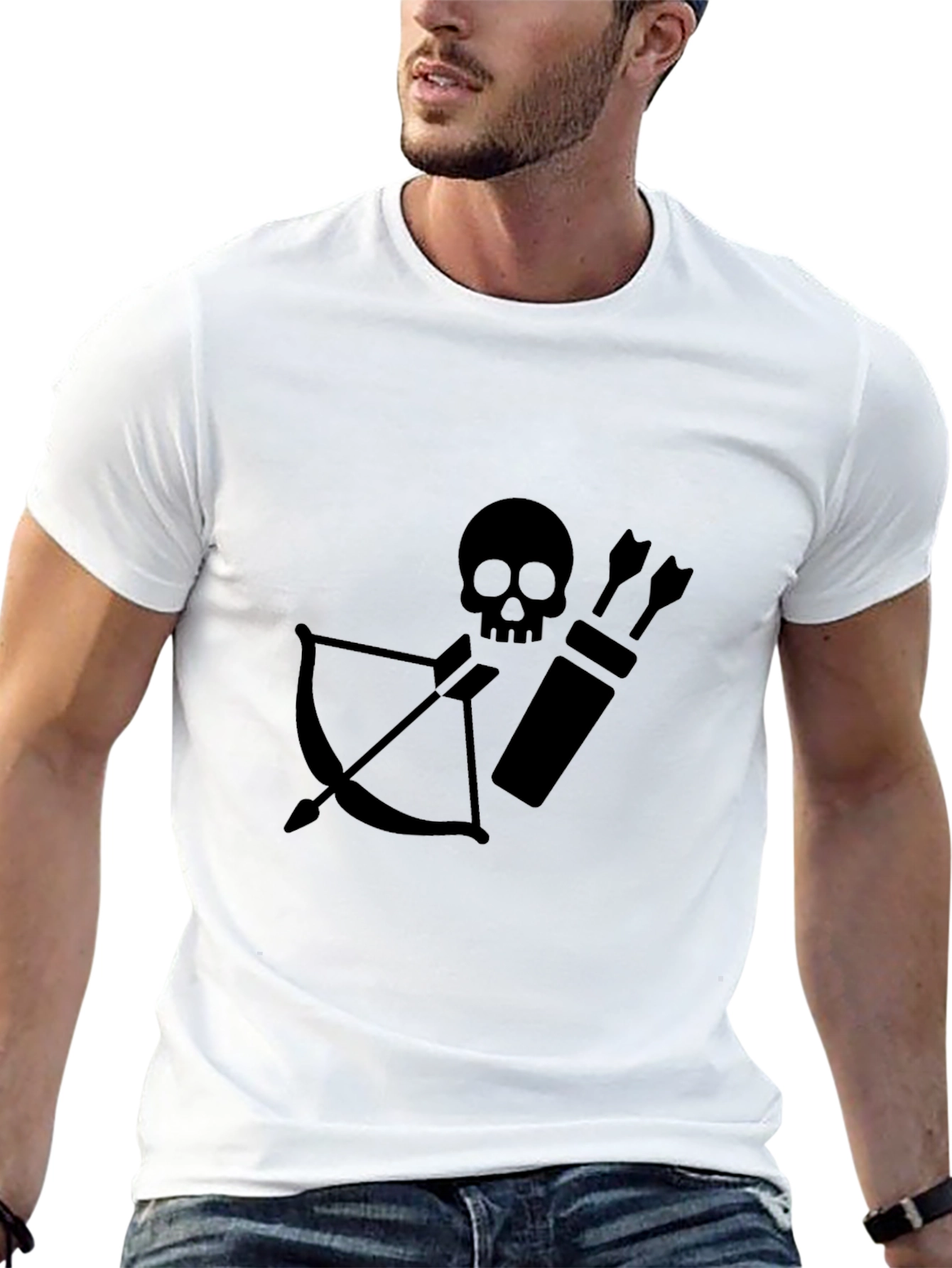 Skull Archer Black Tee