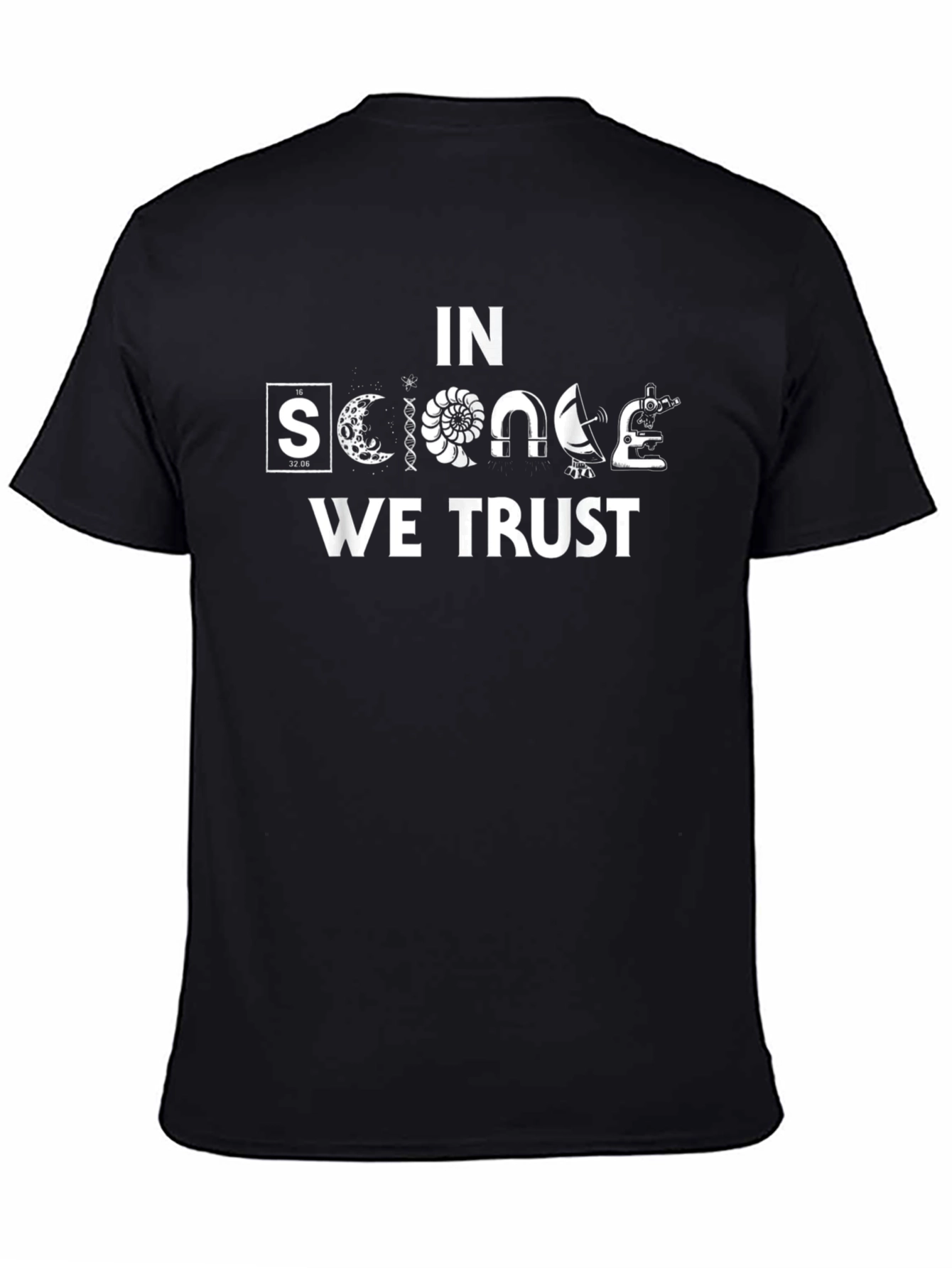In Science We Trust Black Graphic T-Shirt
