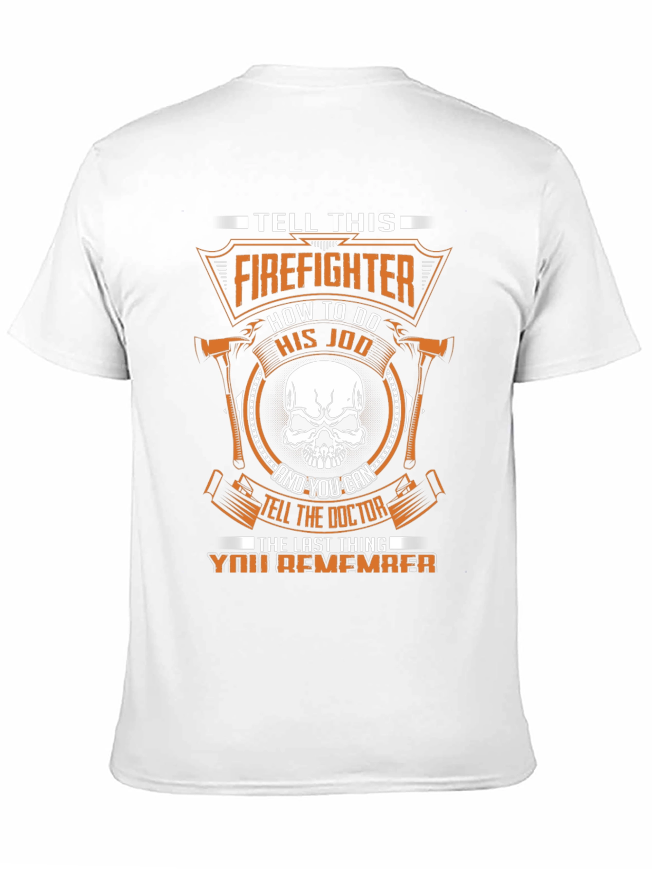 Firefighter Skull Graphic Tee