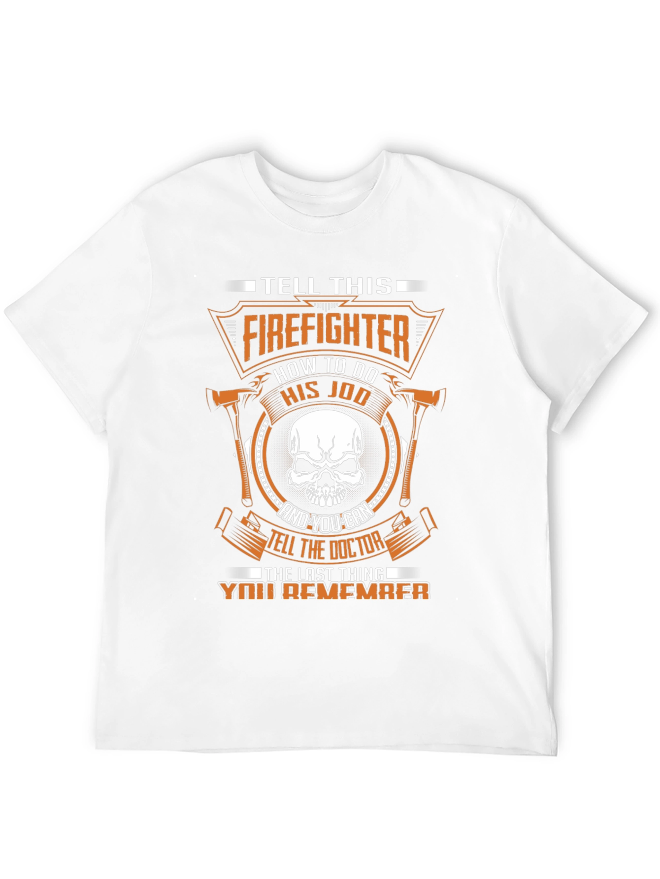 Firefighter Skull Graphic Tee