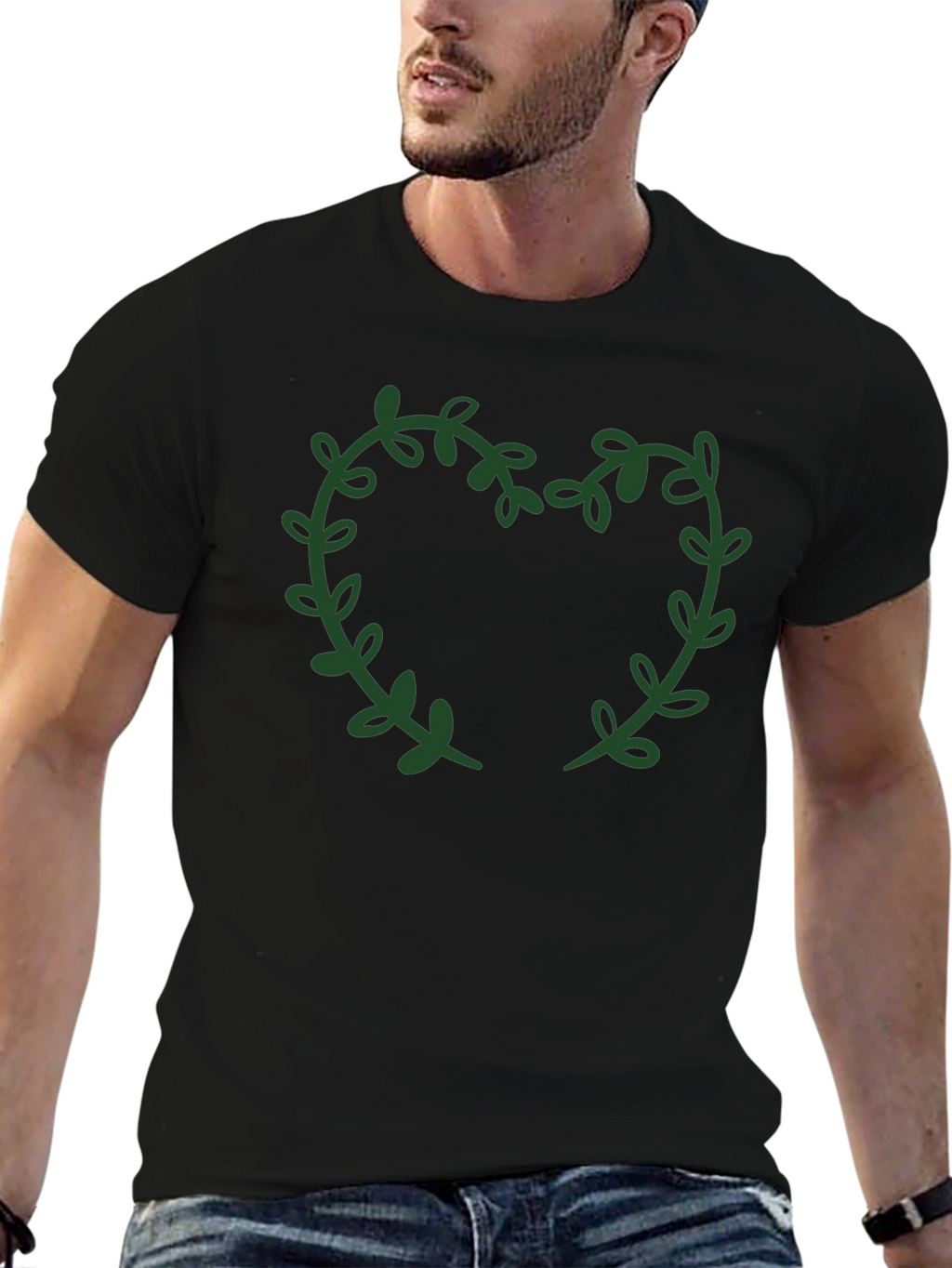 Leaf Heart Graphic Tee - Stylish Casual Wear