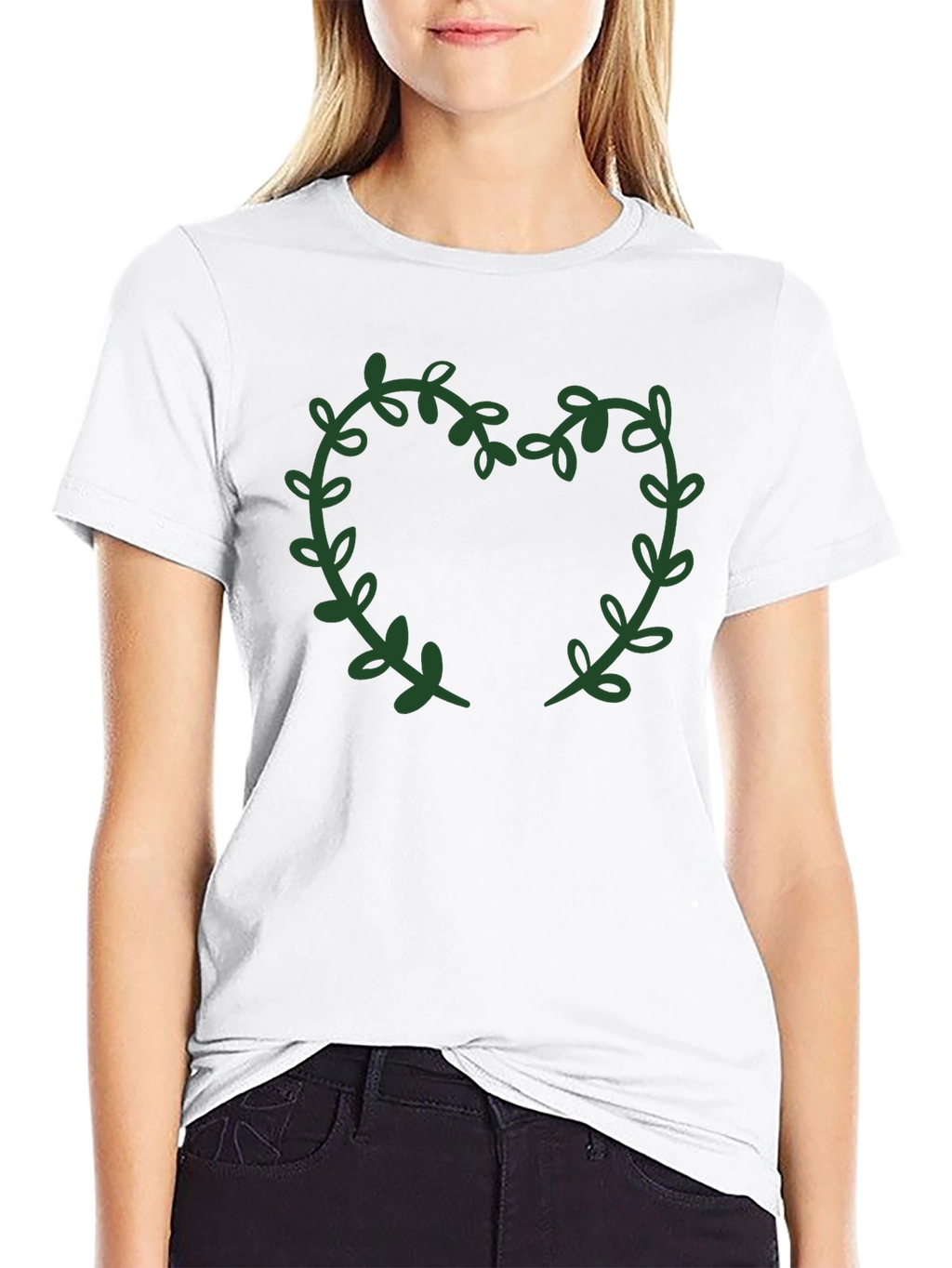 Leaf Heart Graphic Tee - Stylish Casual Wear