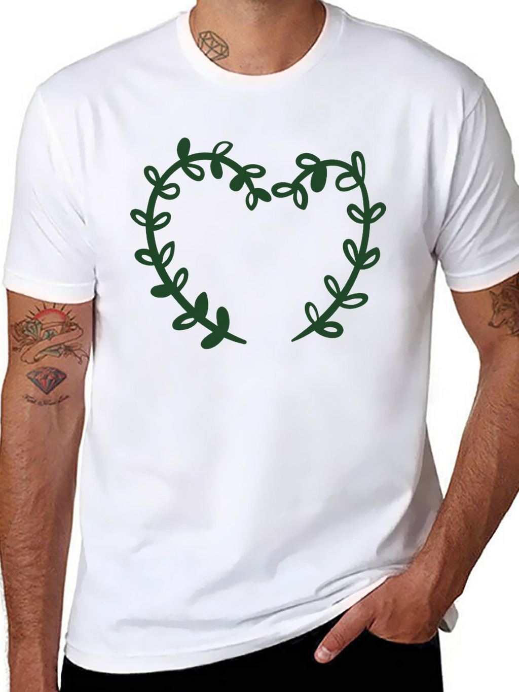 Leaf Heart Graphic Tee - Stylish Casual Wear