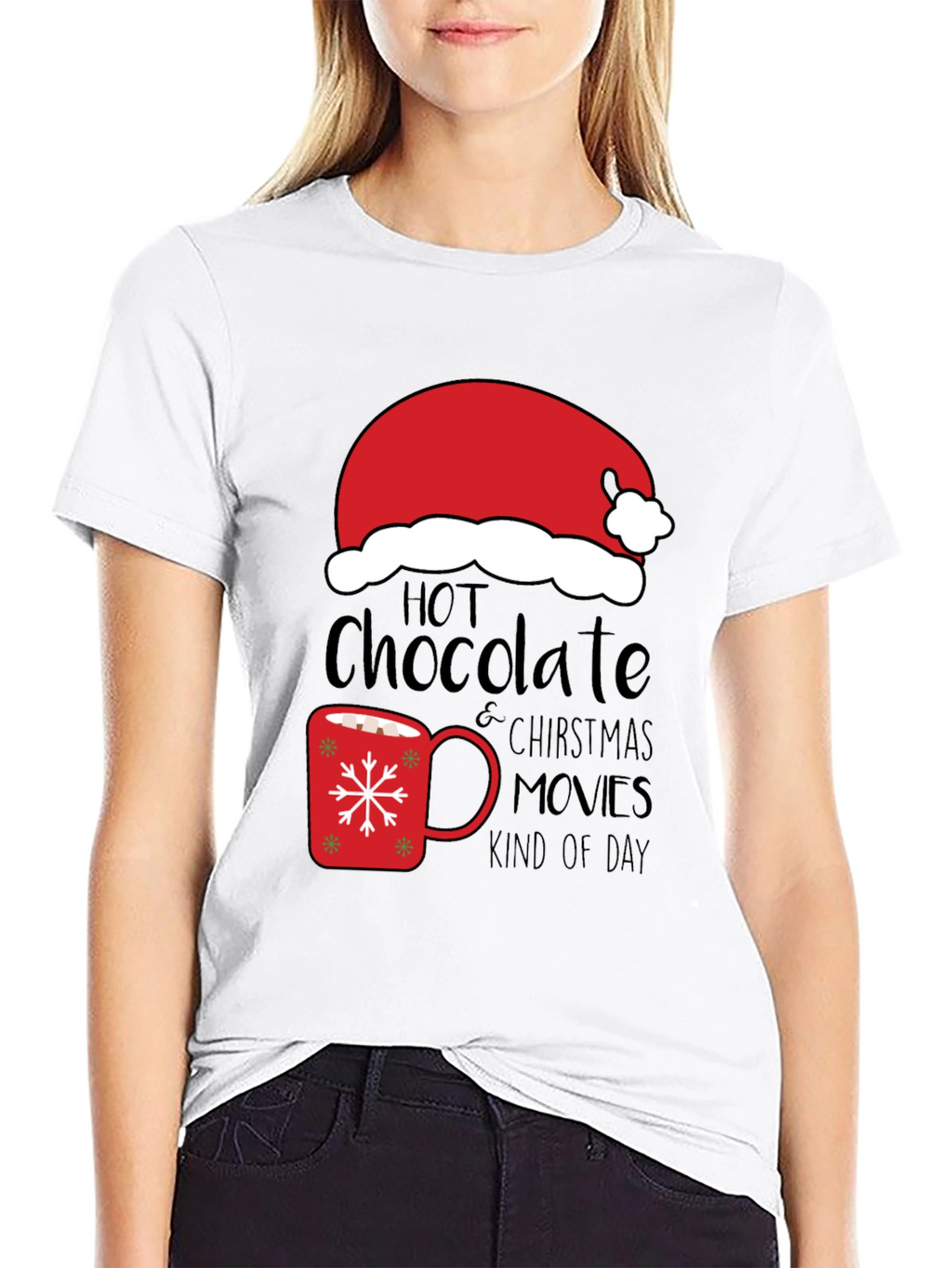 Hot Chocolate Christmas Movies Kind Of Day T-Shirt