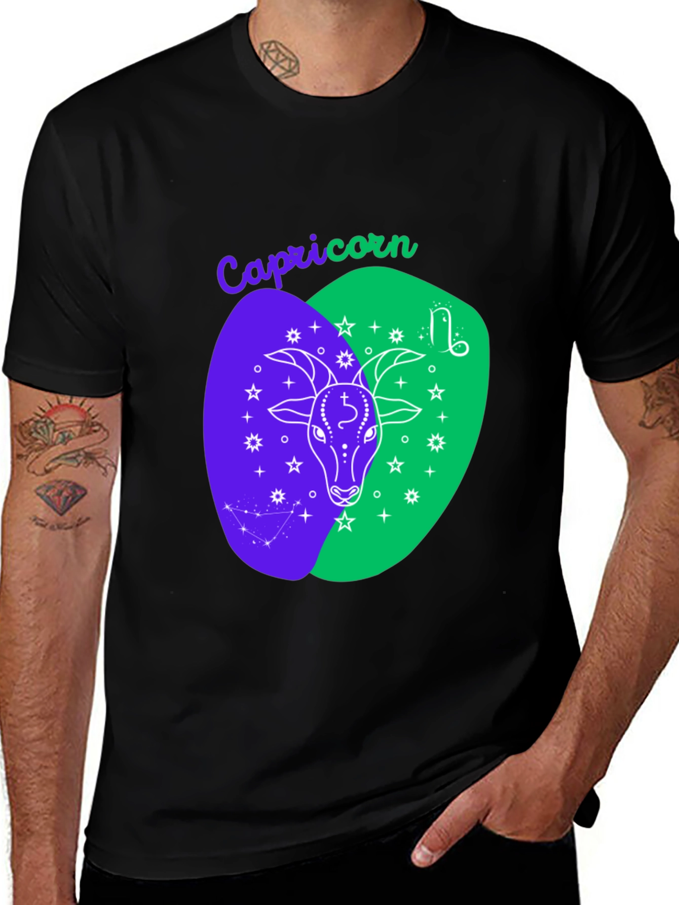 Capricorn Zodiac Graphic T-Shirt - Astrology Tee
