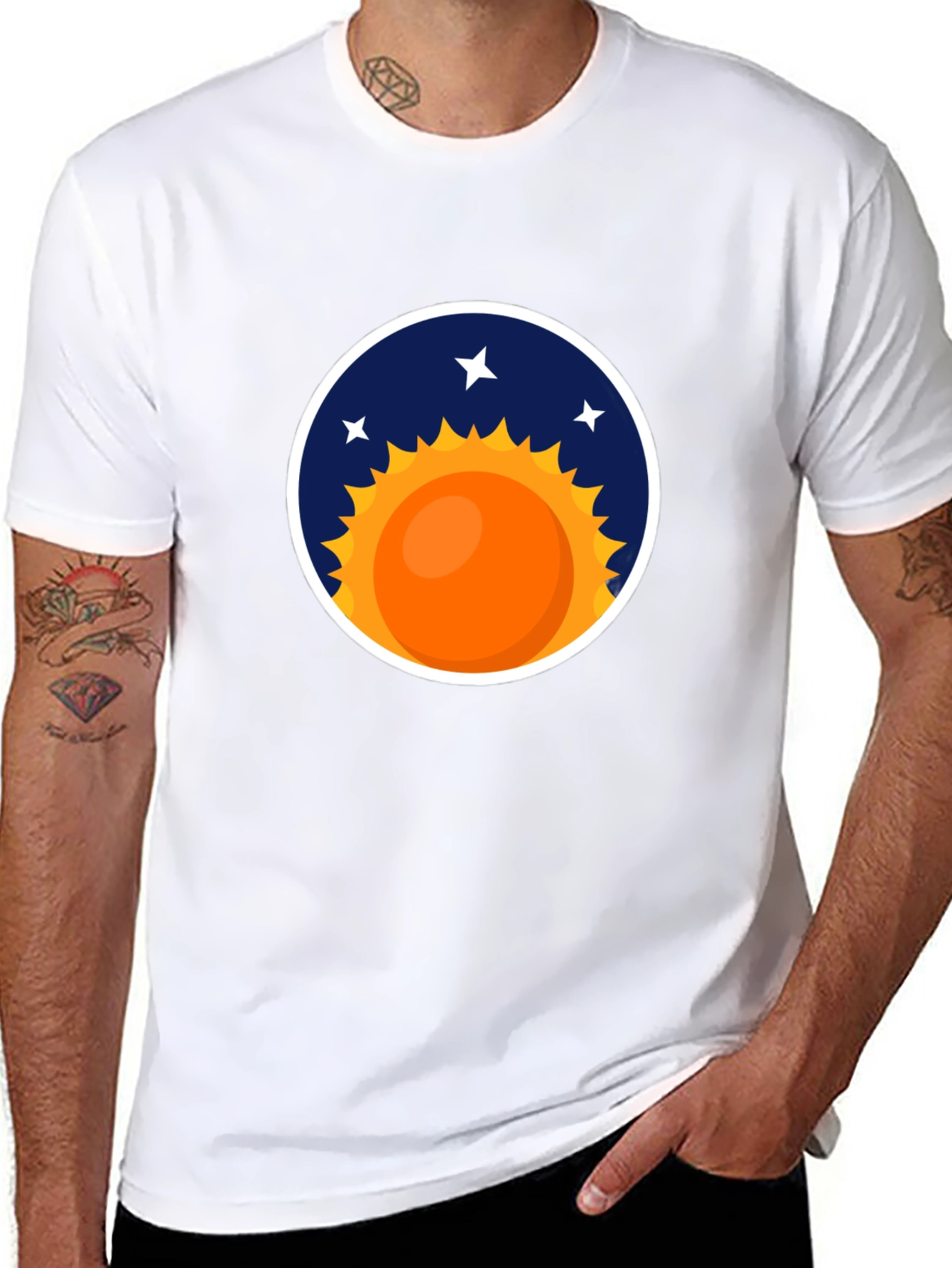 Cosmic Sun Graphic Tee - Stylish Comfort