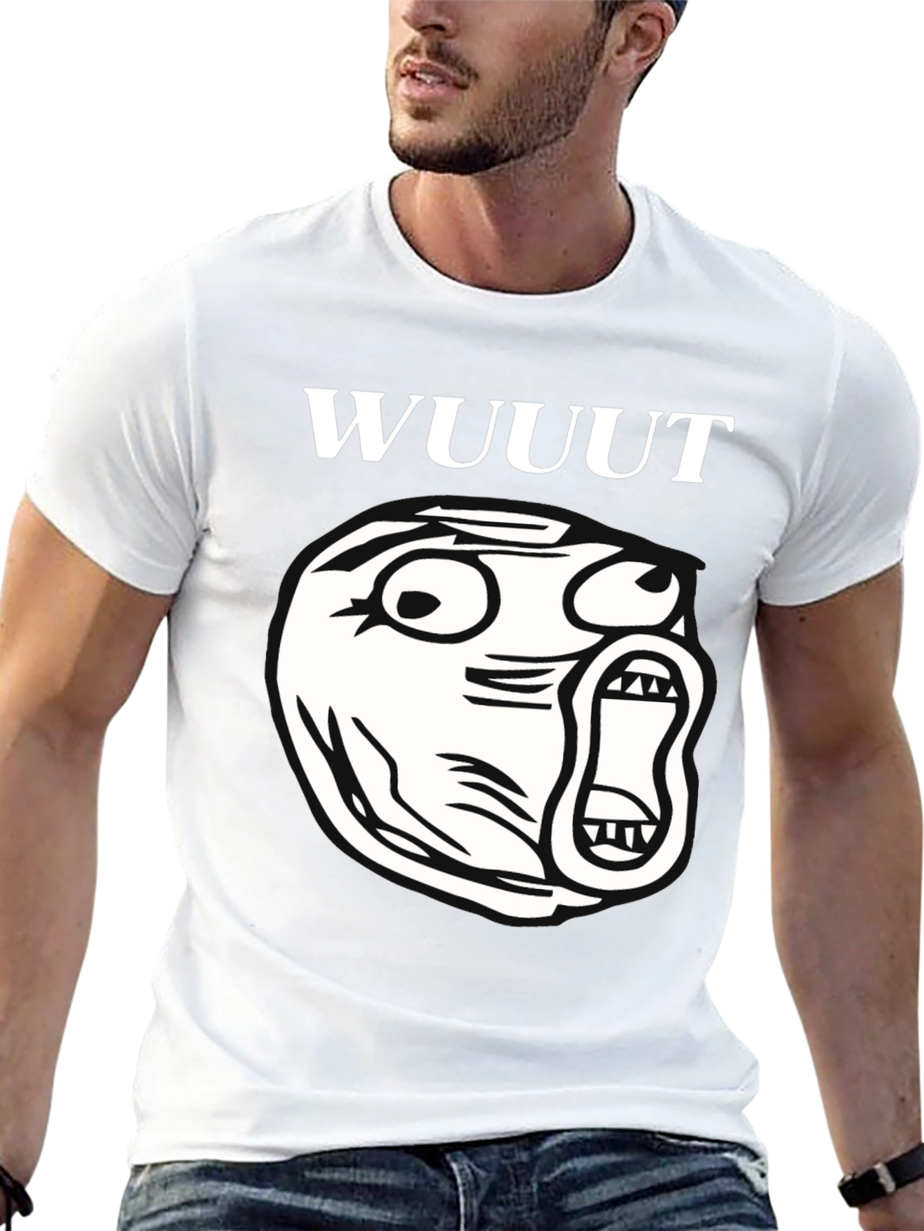 WUUUT Meme Black Graphic Tee