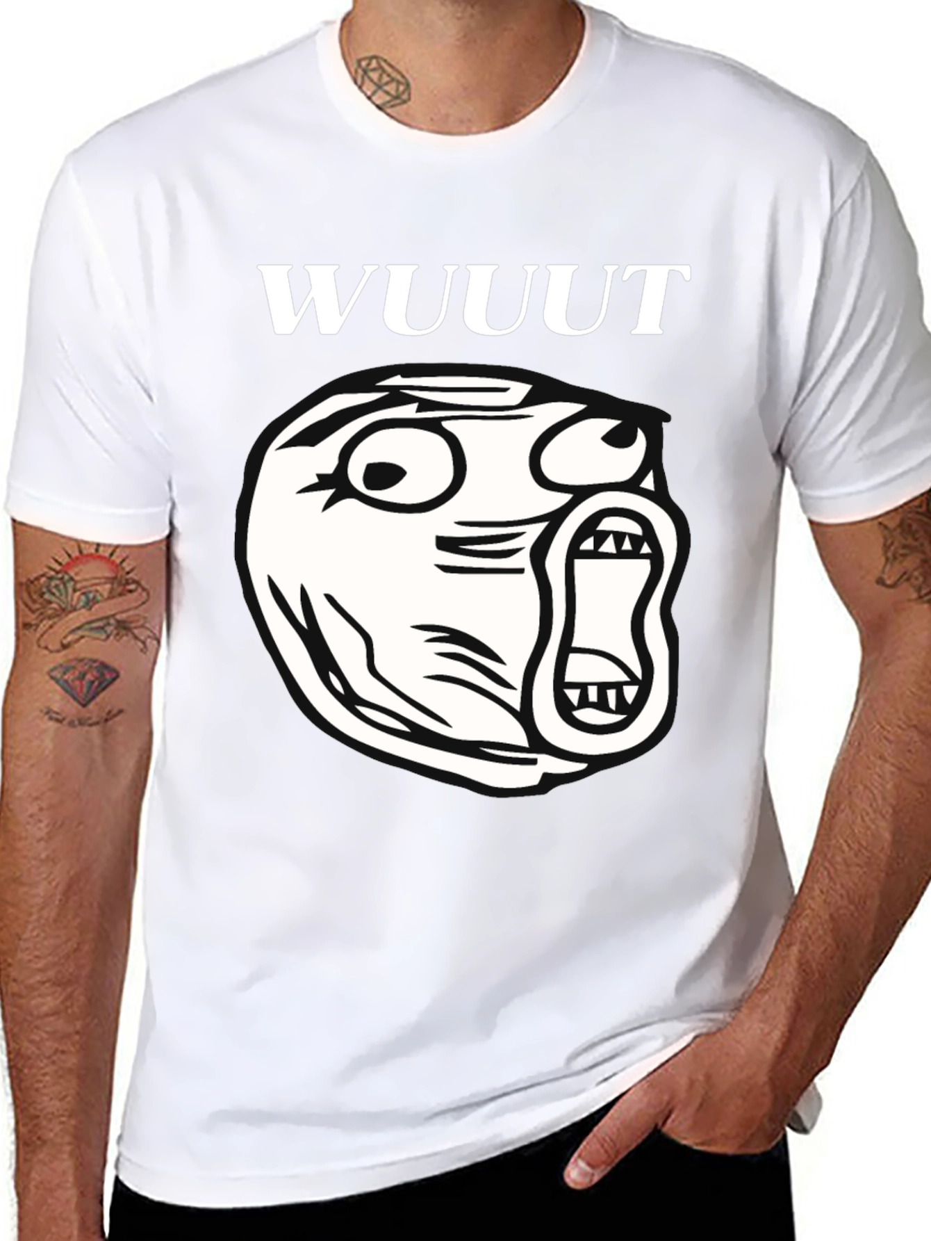 WUUUT Meme Black Graphic Tee