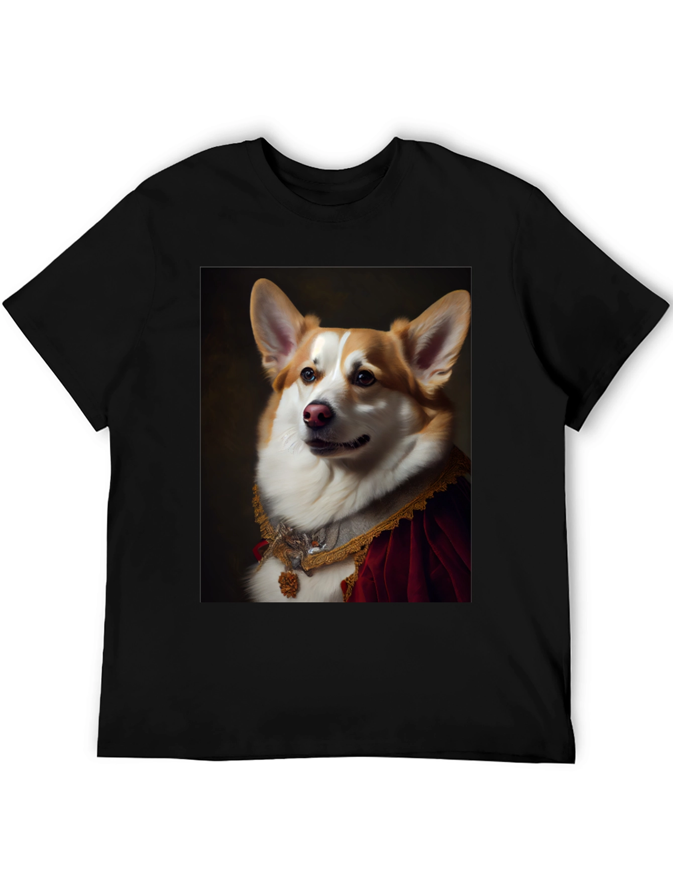 Corgi Royalty T-Shirt - Unique Dog Portrait Tee