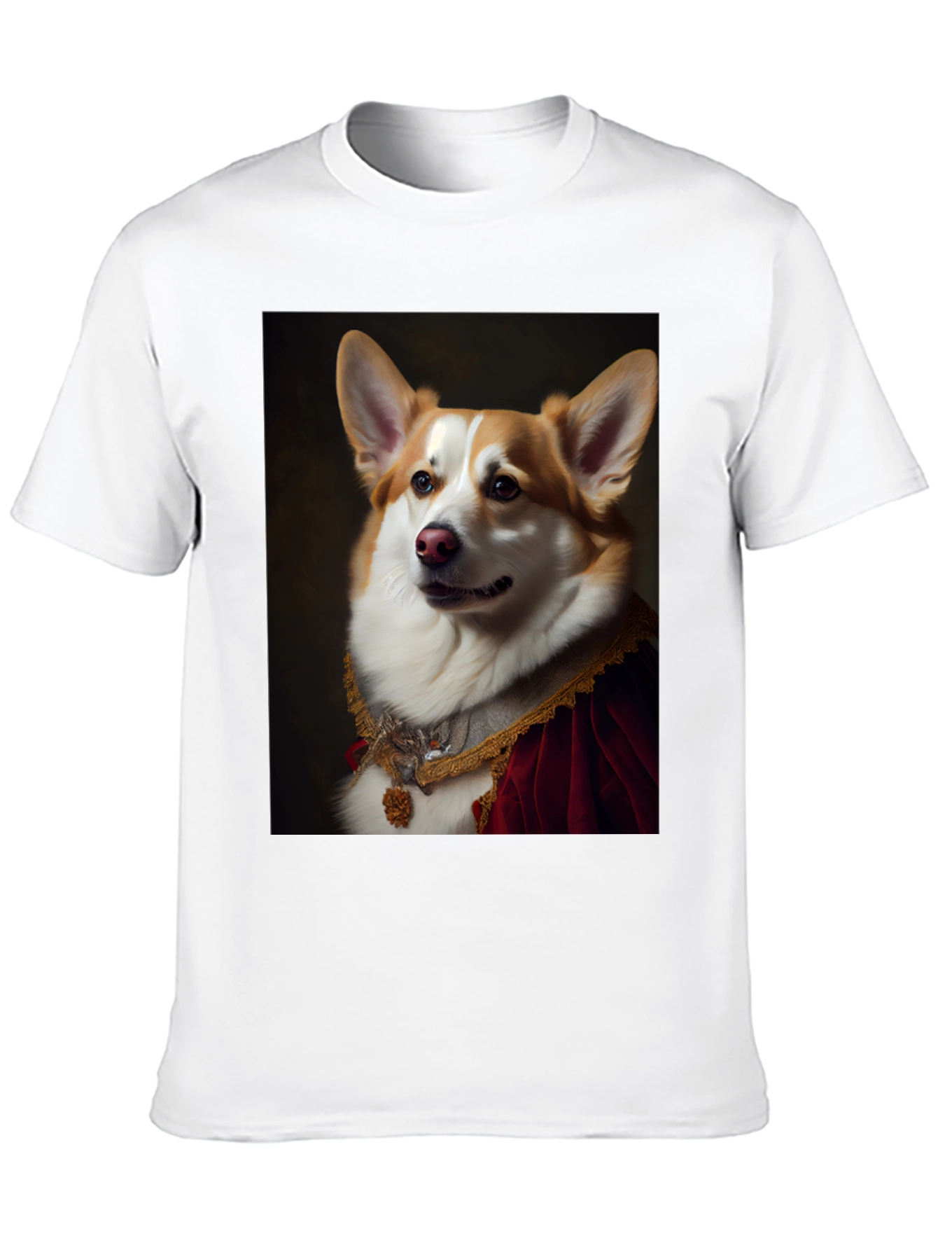 Corgi Royalty T-Shirt - Unique Dog Portrait Tee