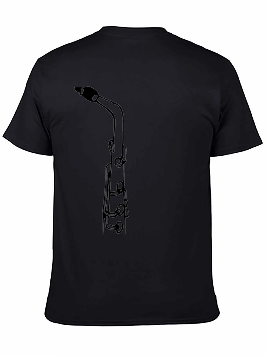 Saxophone Outline Graphic T-Shirt