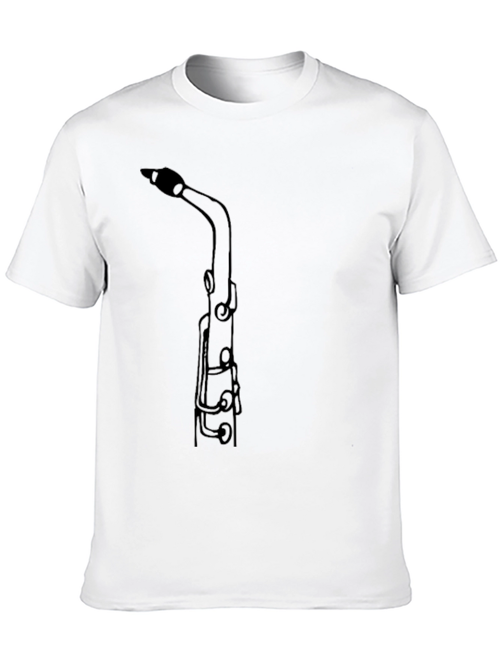 Saxophone Outline Graphic T-Shirt