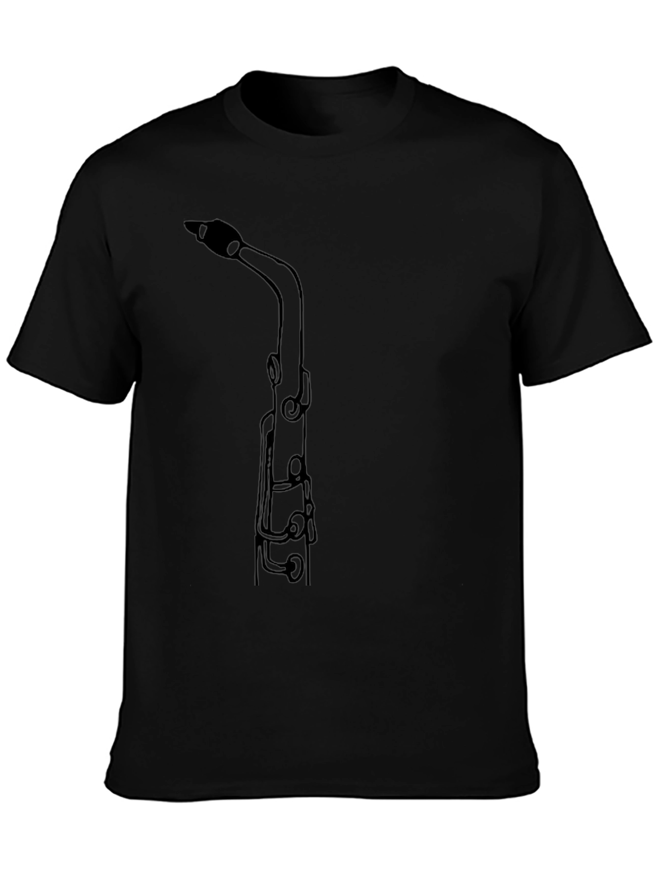 Saxophone Outline Graphic T-Shirt