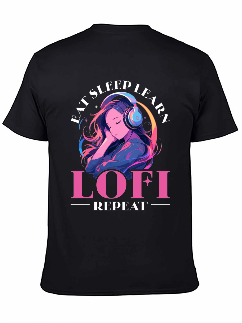 Eat Sleep Learn Lofi Repeat Graphic Tee