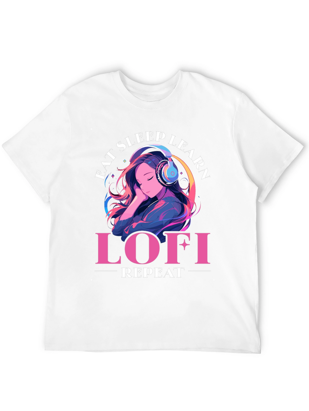 Eat Sleep Learn Lofi Repeat Graphic Tee
