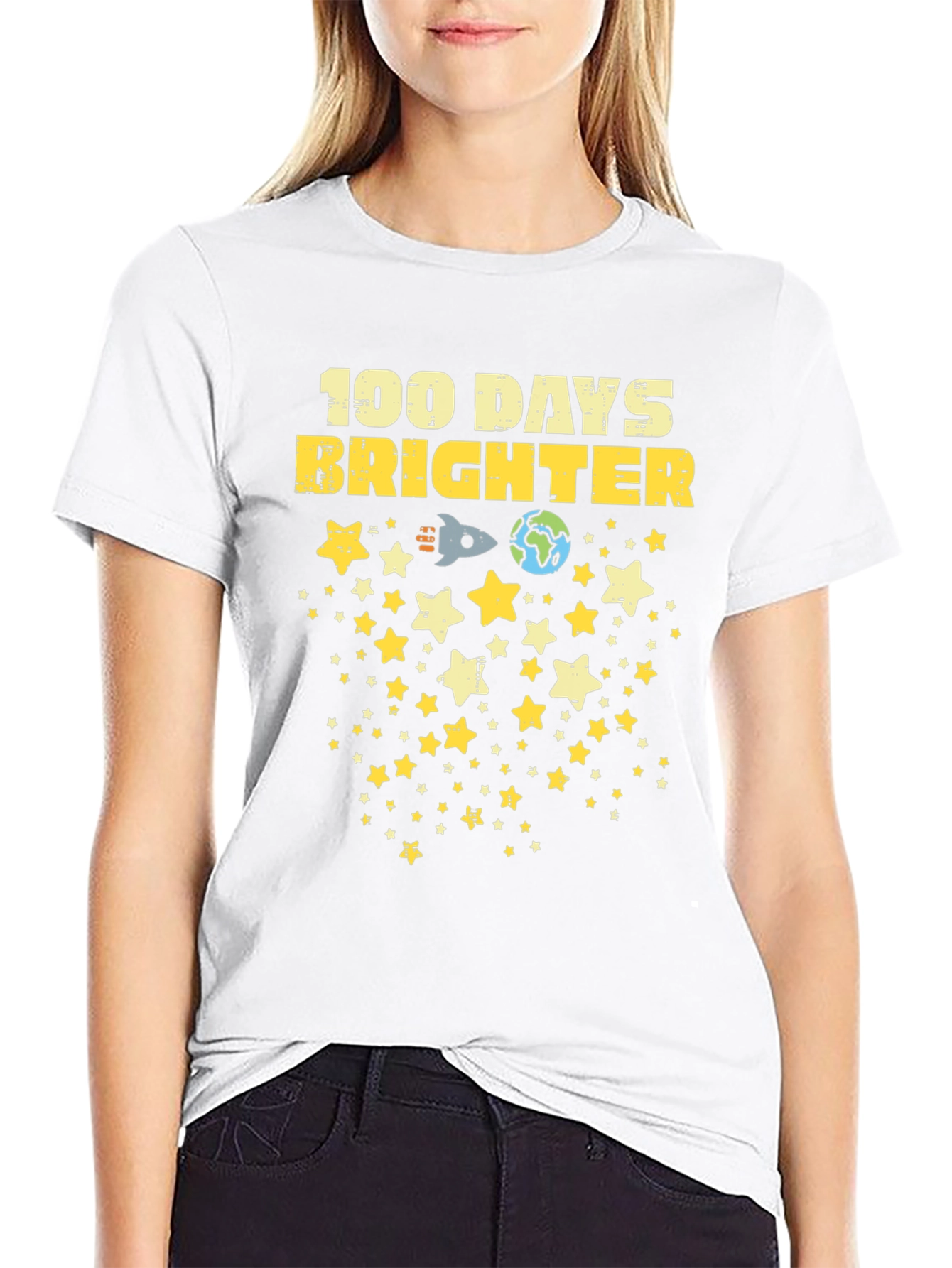 100 Days Brighter Graphic T-Shirt