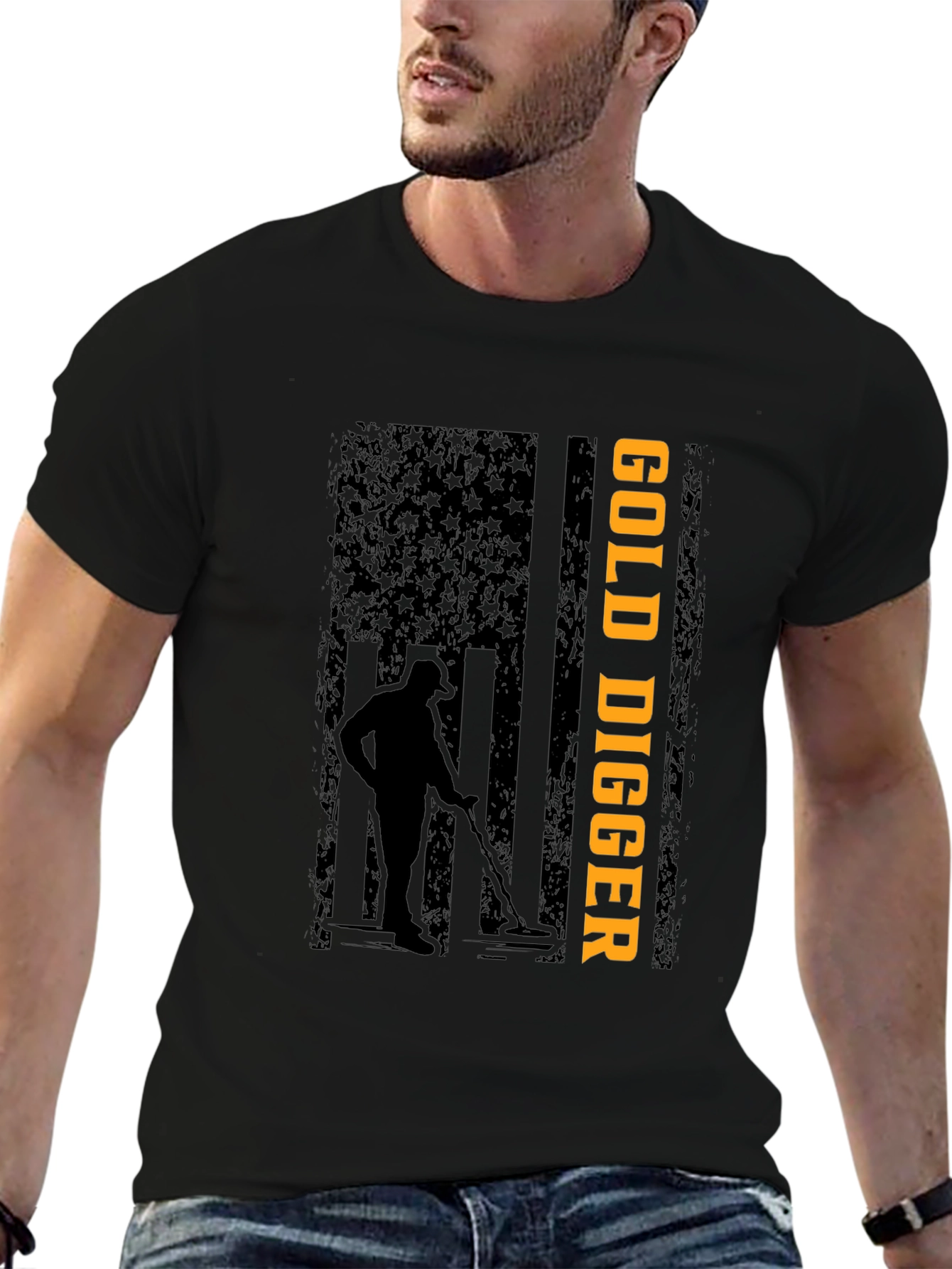 Gold Digger Graphic Tee - Black
