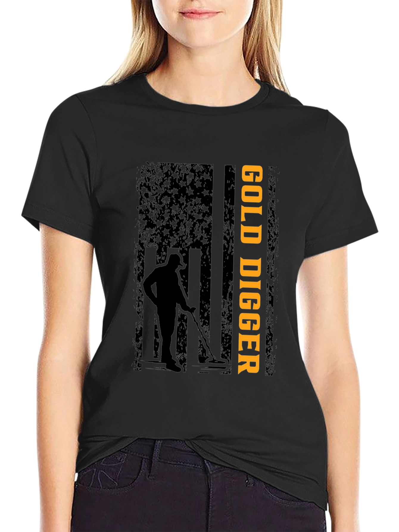 Gold Digger Graphic Tee - Black