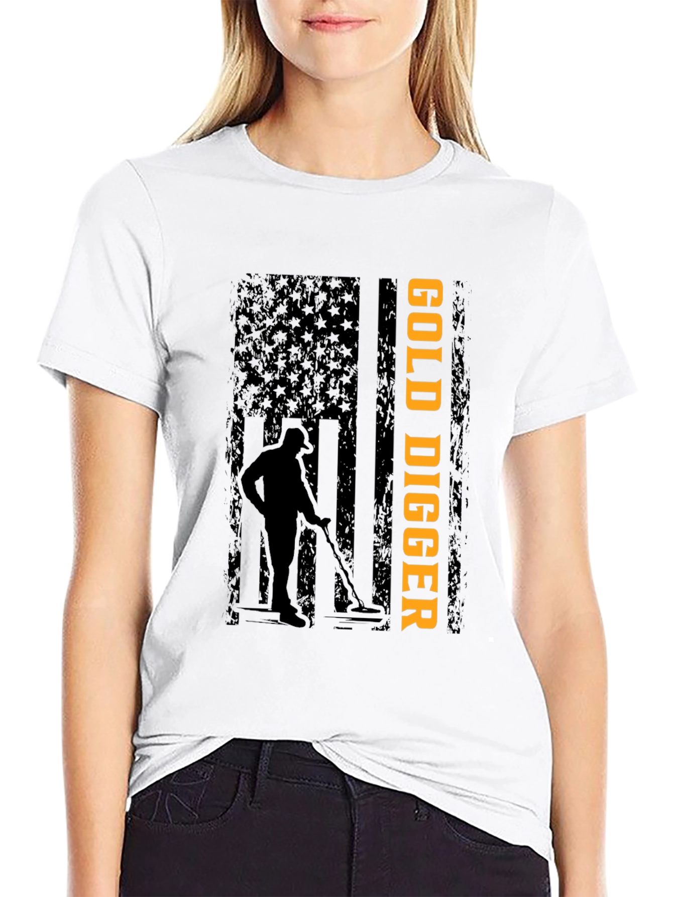 Gold Digger Graphic Tee - Black