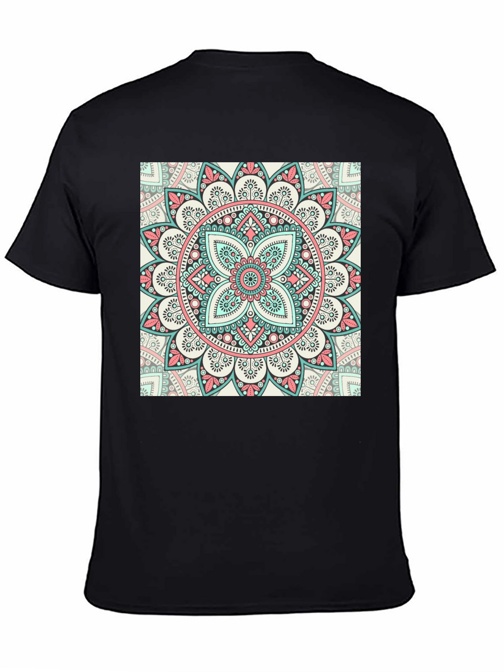 Mandala Print Crew Neck T-Shirt