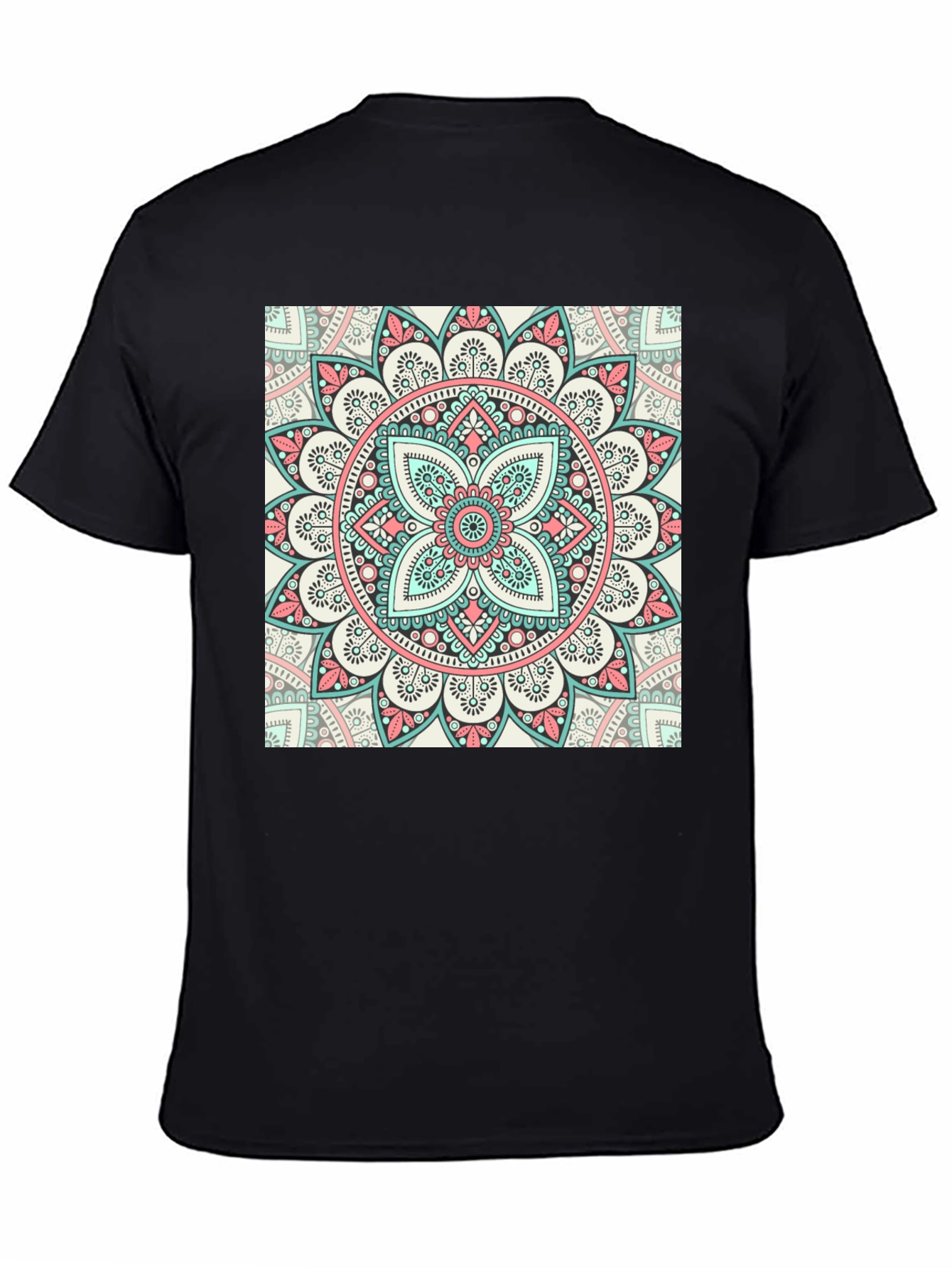 Mandala Print Crew Neck T-Shirt