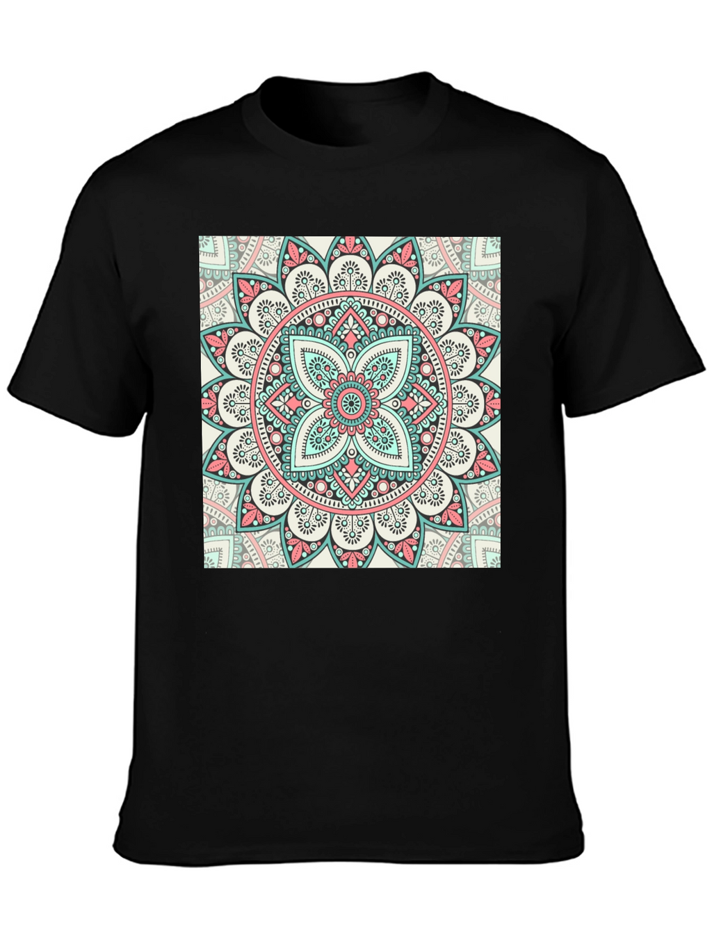 Mandala Print Crew Neck T-Shirt