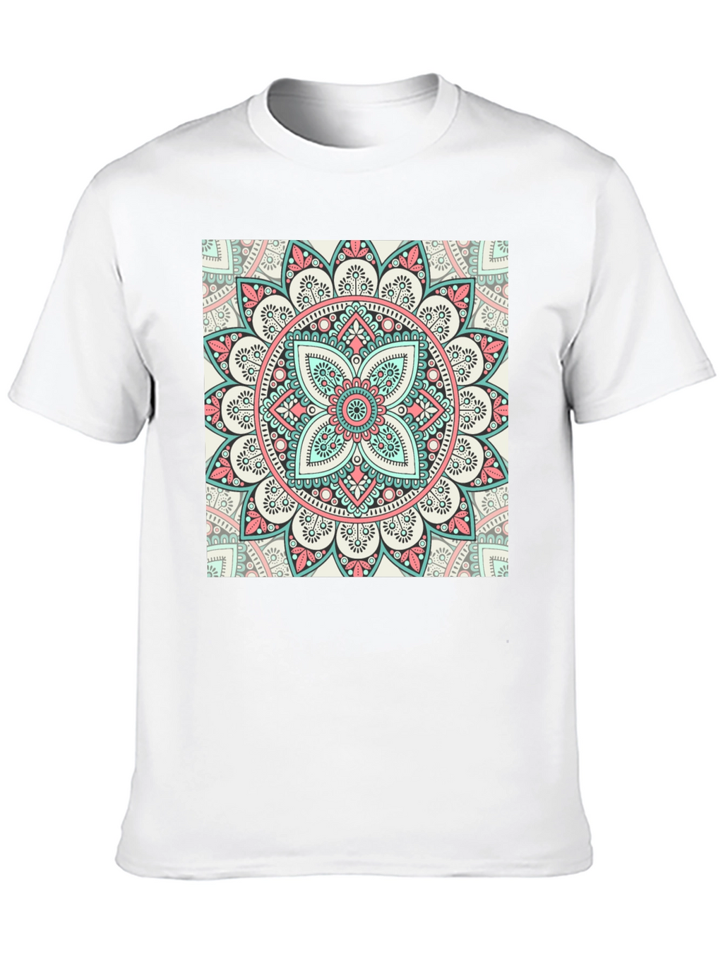 Mandala Print Crew Neck T-Shirt