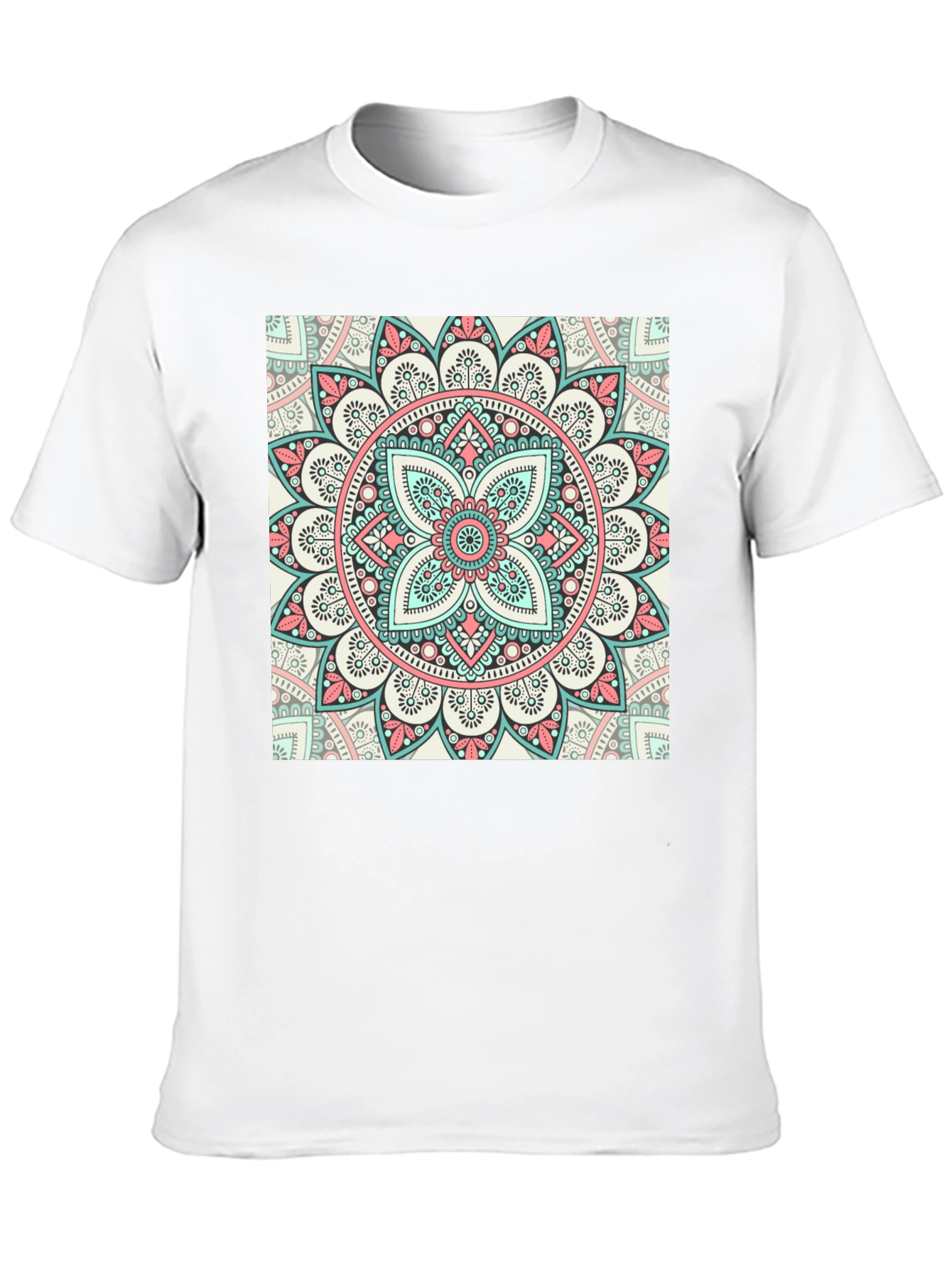 Mandala Print Crew Neck T-Shirt
