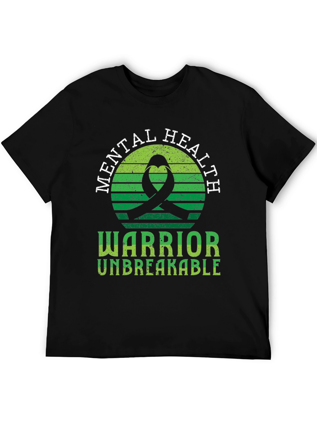 Mental Health Warrior T-Shirt Unbreakable Ribbon