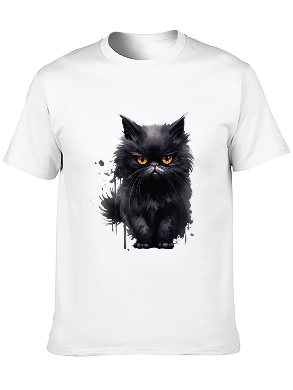 Black Cat Graphic T-Shirt - Mens Fashion