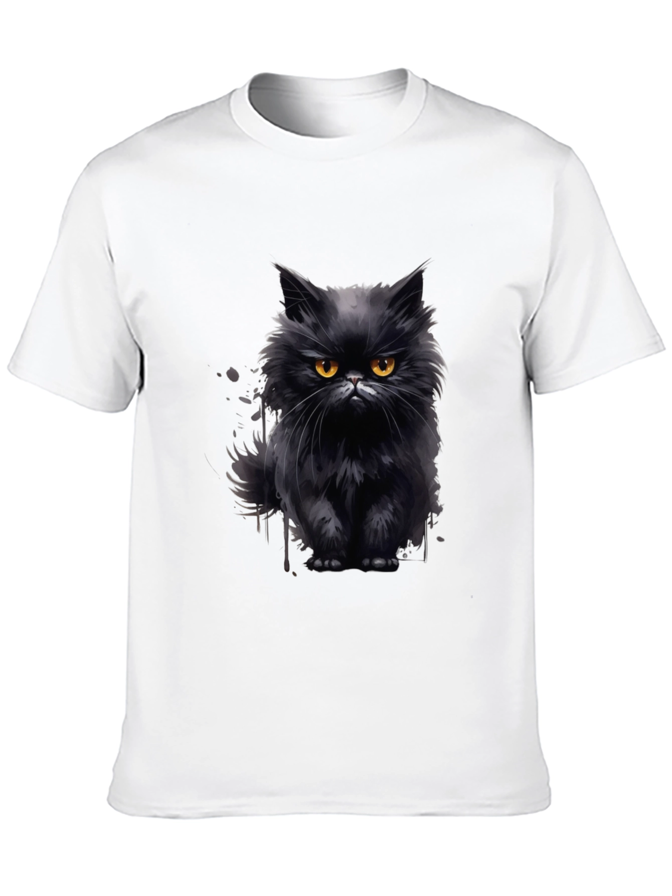 Black Cat Graphic T-Shirt - Mens Fashion