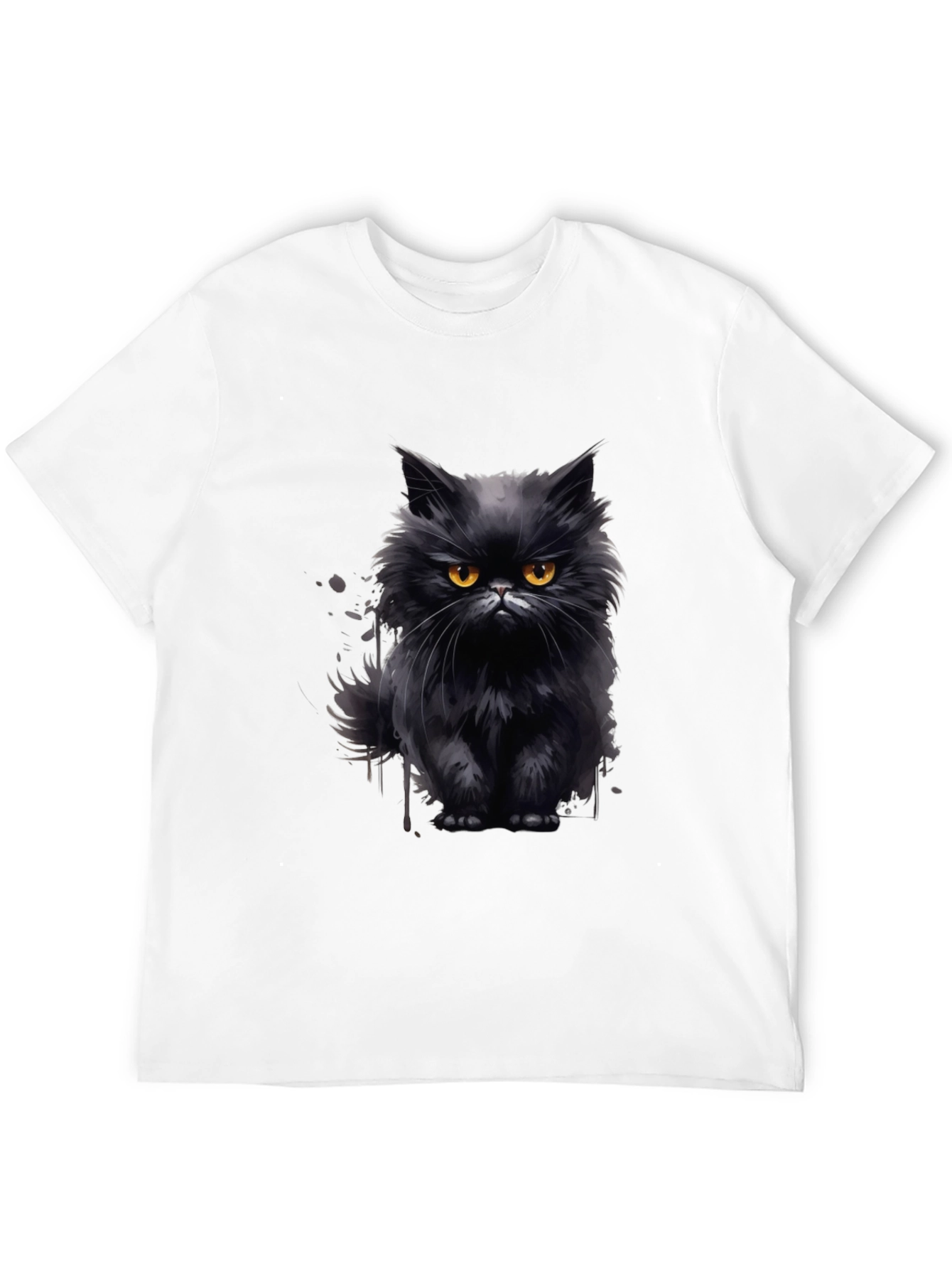 Black Cat Graphic T-Shirt - Mens Fashion