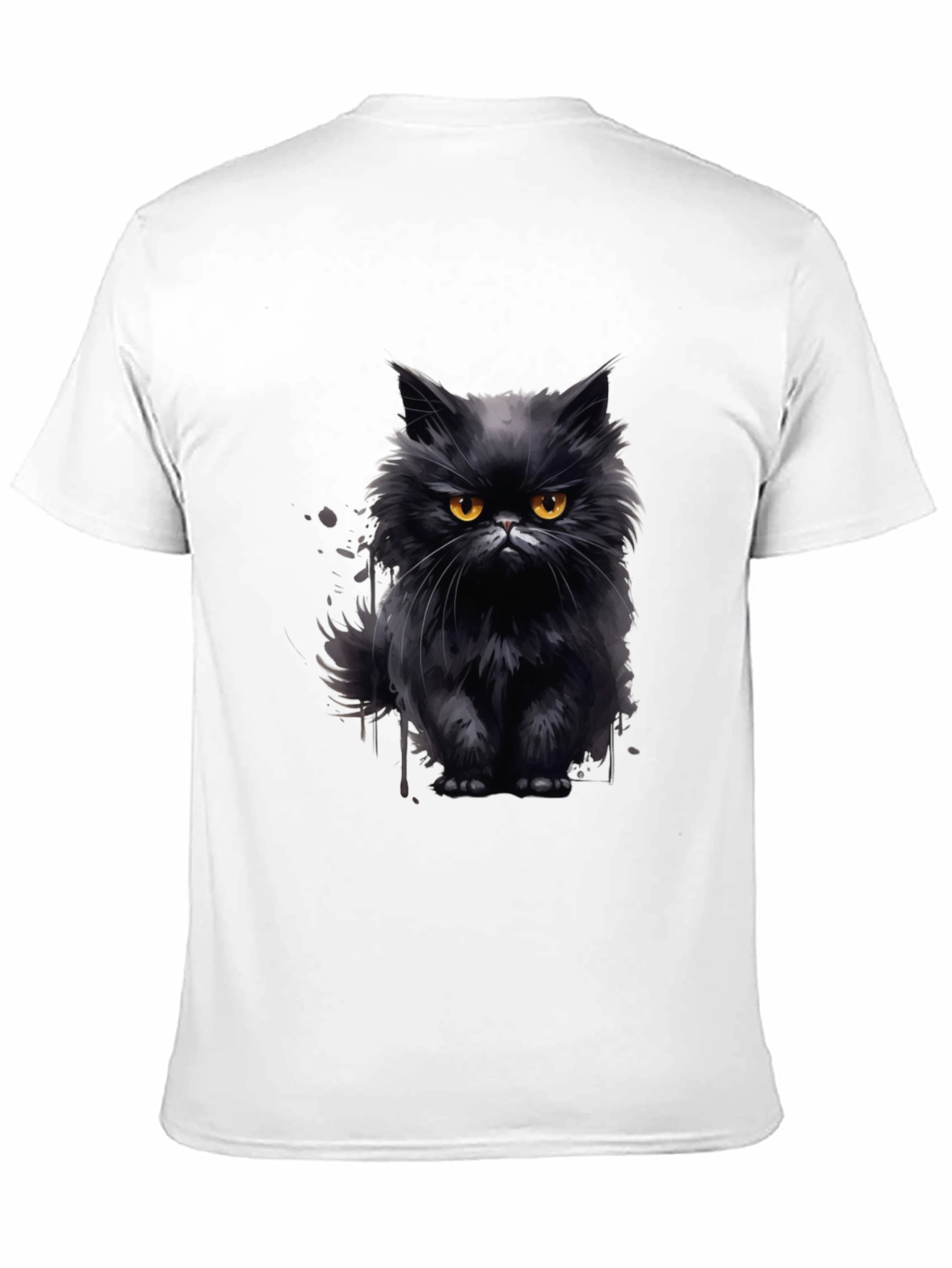 Black Cat Graphic T-Shirt - Mens Fashion
