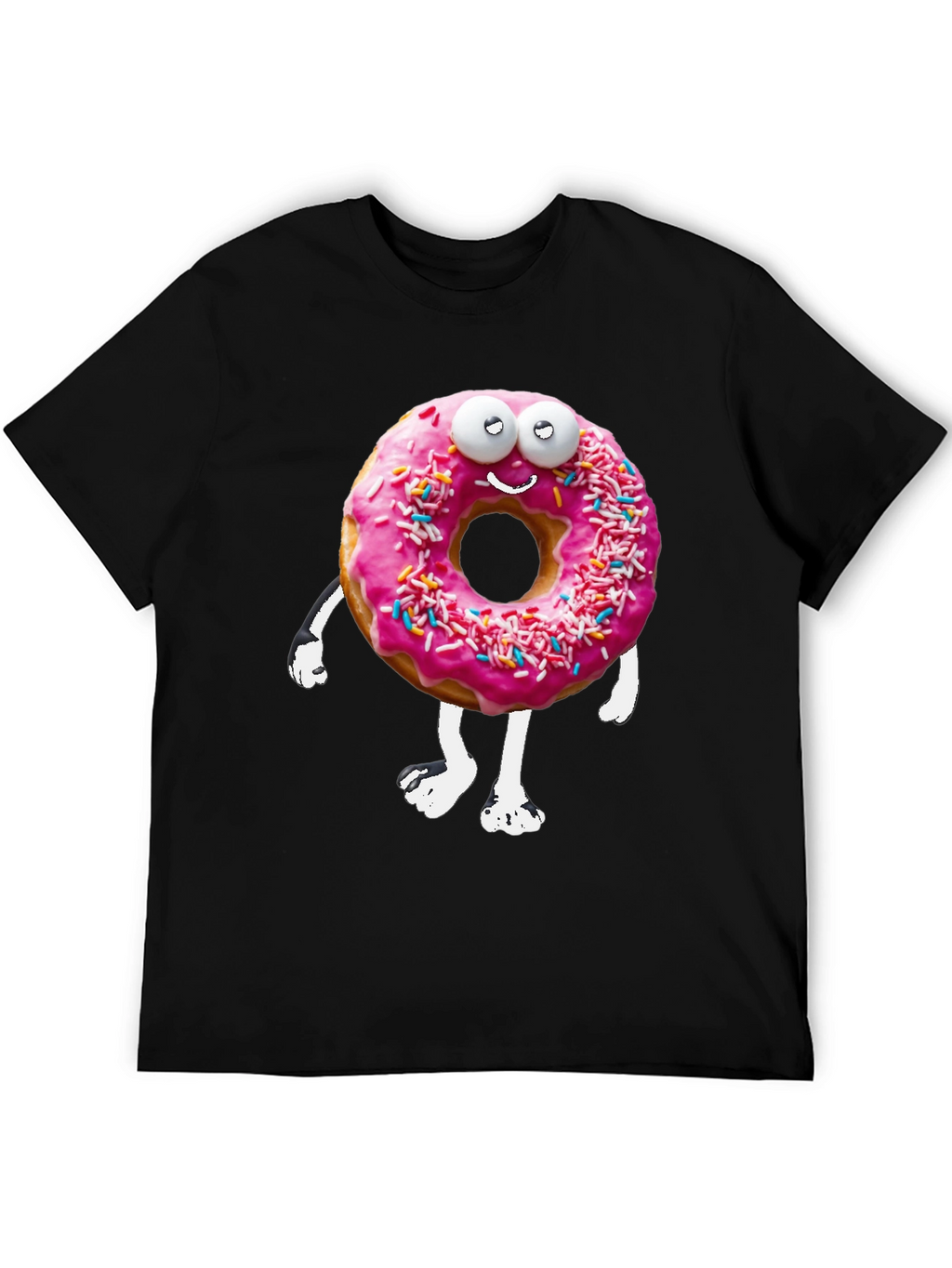 Funny Donut Cartoon Graphic Novelty T-Shirt