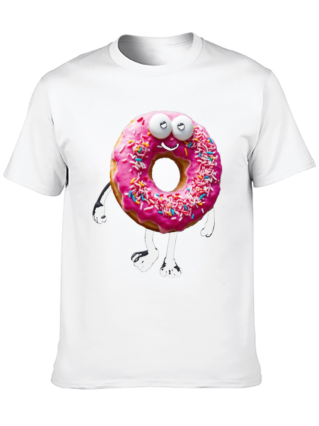 Funny Donut Cartoon Graphic Novelty T-Shirt