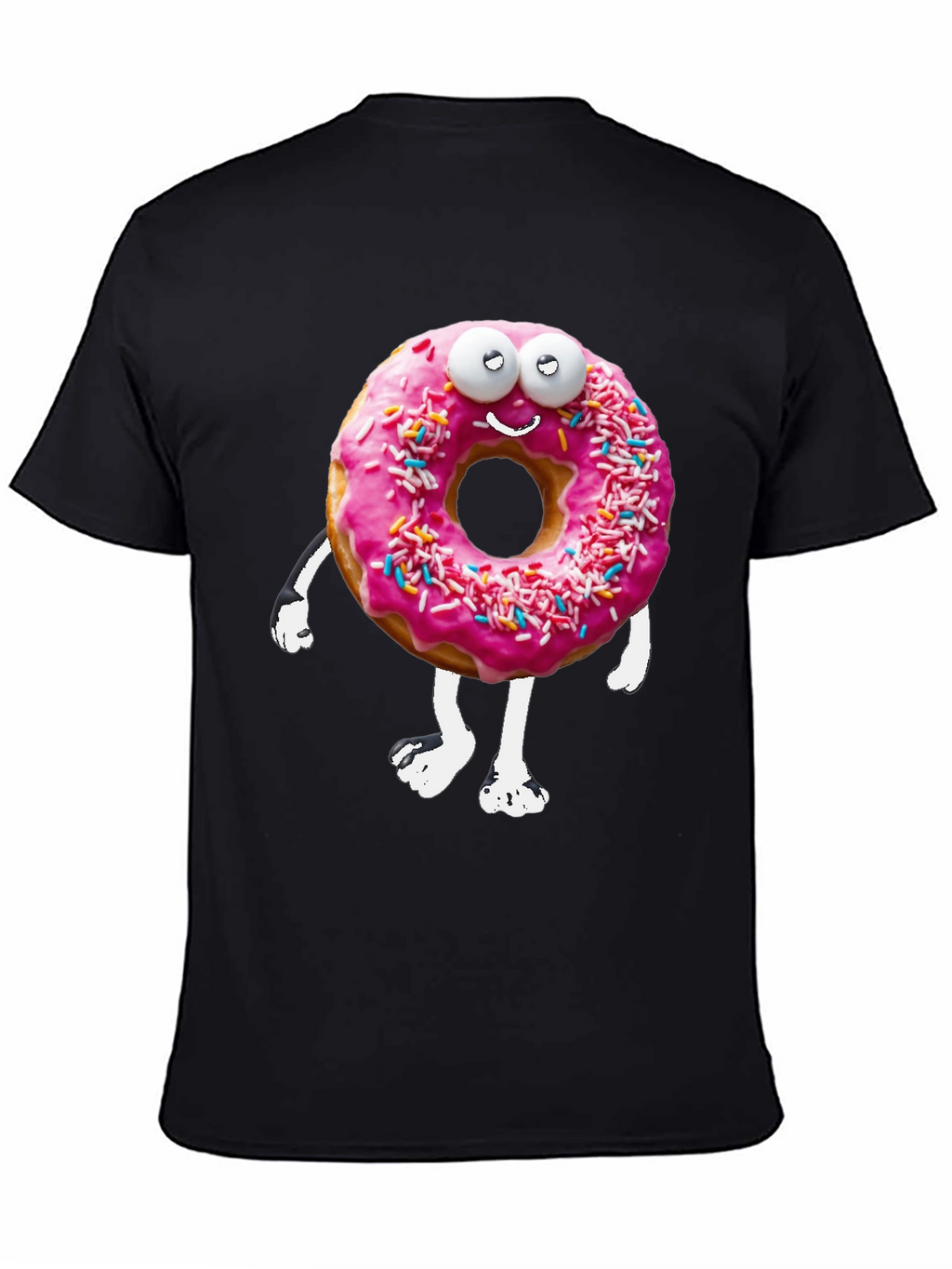 Funny Donut Cartoon Graphic Novelty T-Shirt