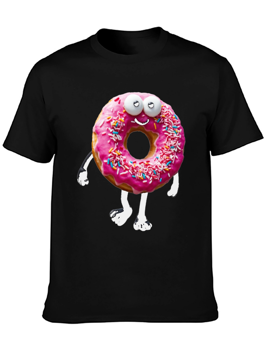 Funny Donut Cartoon Graphic Novelty T-Shirt