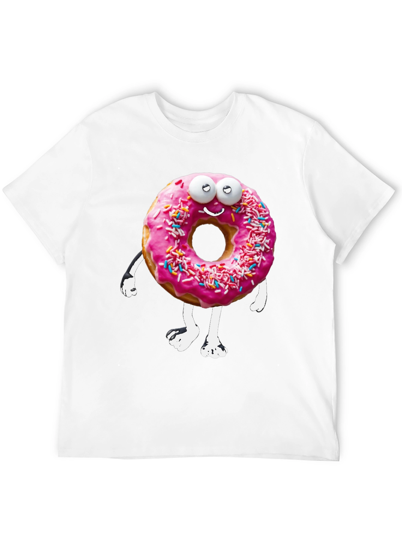 Funny Donut Cartoon Graphic Novelty T-Shirt