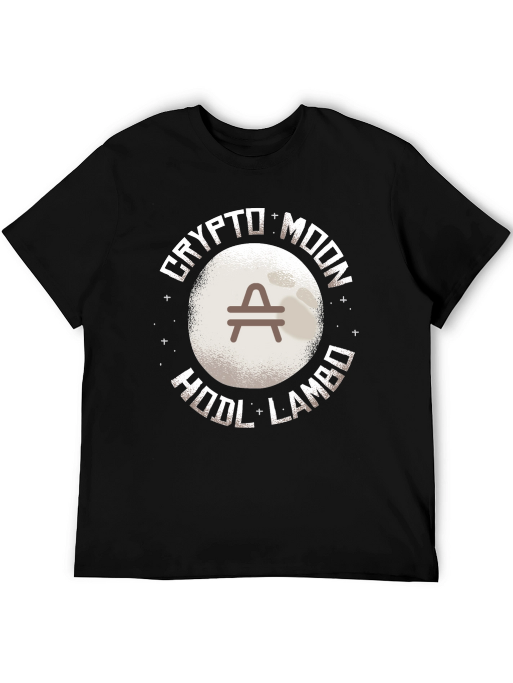 Crypto Moon HODL Lambo Black T-Shirt