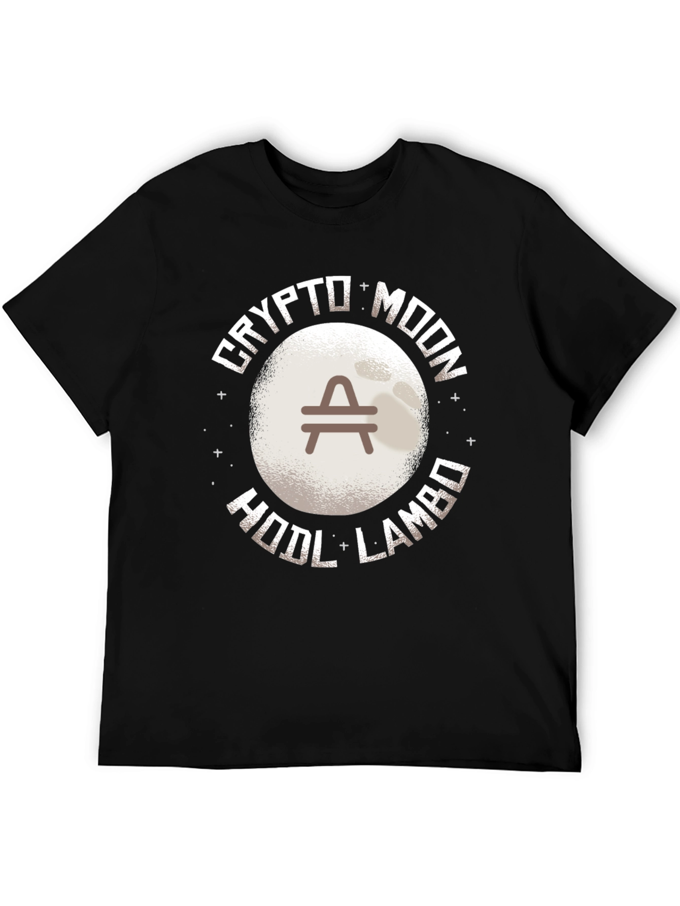 Crypto Moon HODL Lambo Black T-Shirt