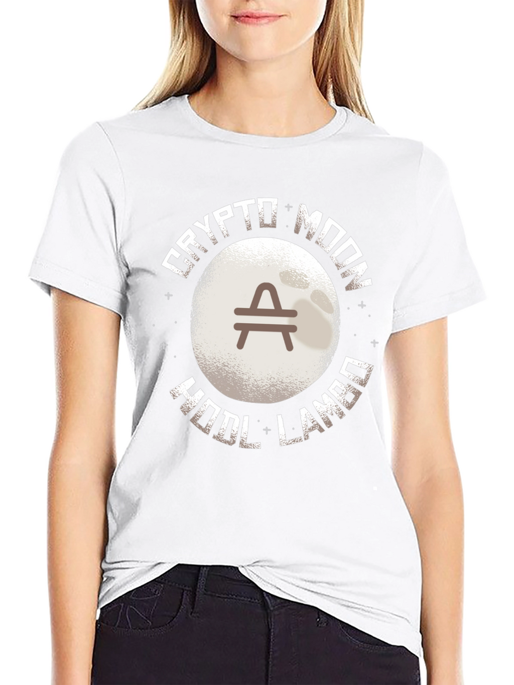 Crypto Moon HODL Lambo Black T-Shirt