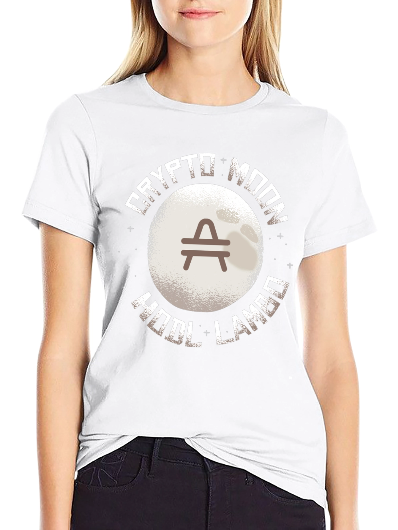 Crypto Moon HODL Lambo Black T-Shirt