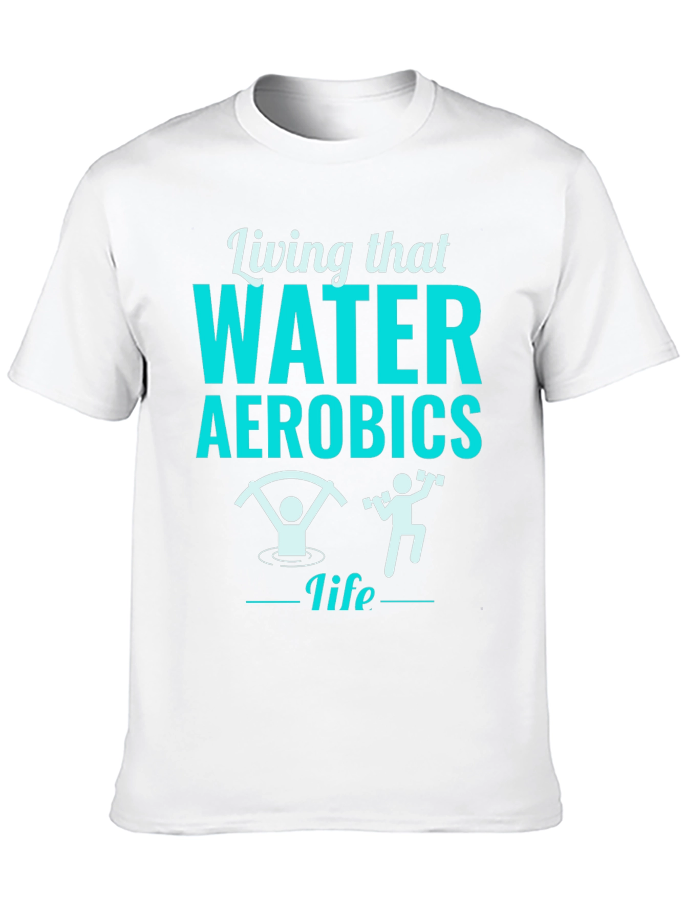 Living That Water Aerobics Life Black T-Shirt